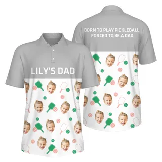 Picklewin Men's UV Protection Polo Shirt Customized For Father's Day