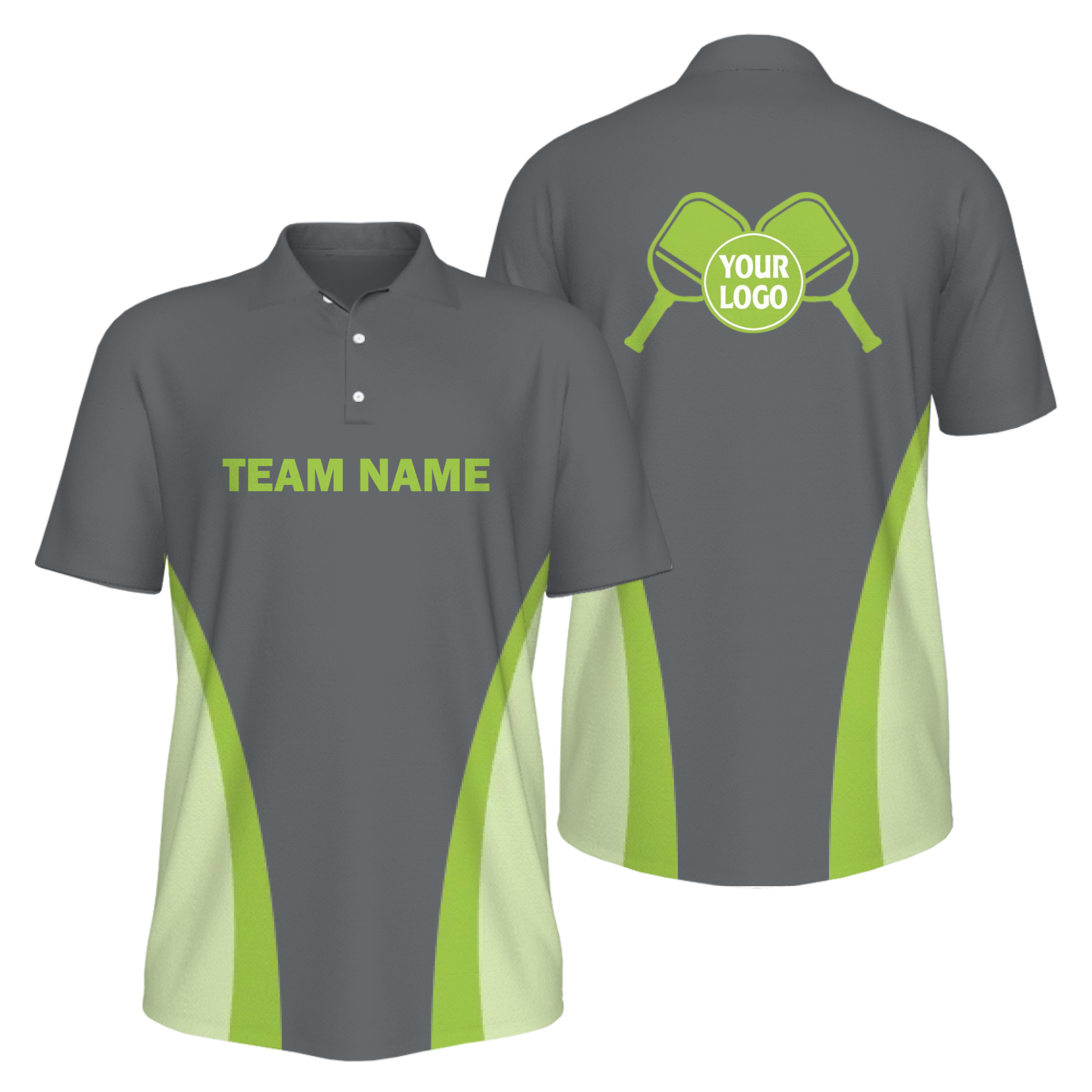 Picklewin Men's UV Protection Polo Shirt For Pickleball Team