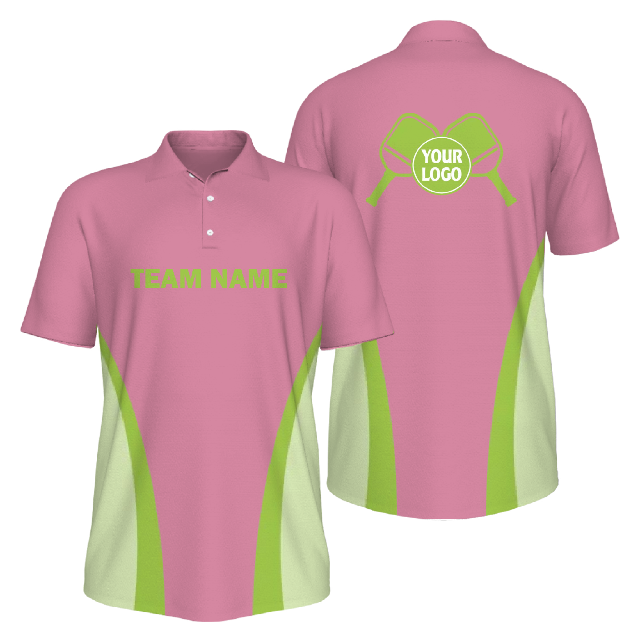 Picklewin Men's UV Protection Polo Shirt For Pickleball Team