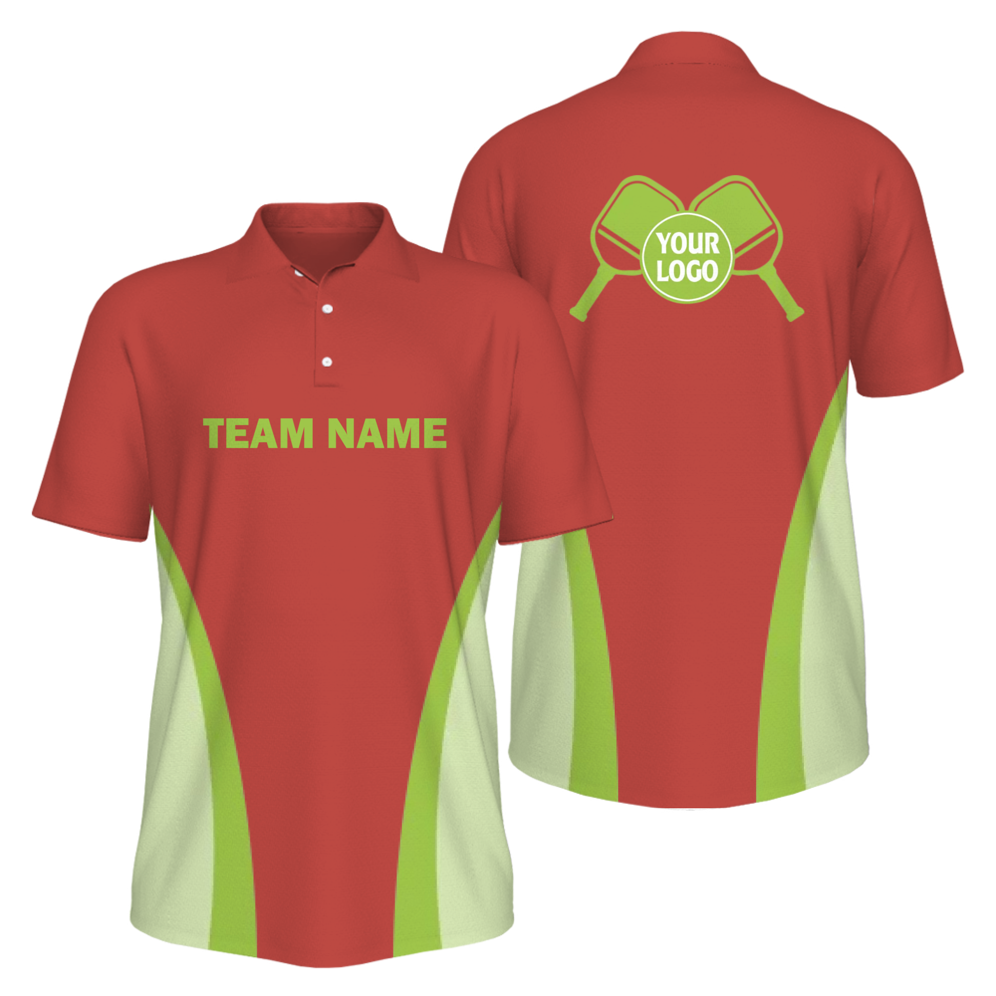 Picklewin Men's UV Protection Polo Shirt For Pickleball Team