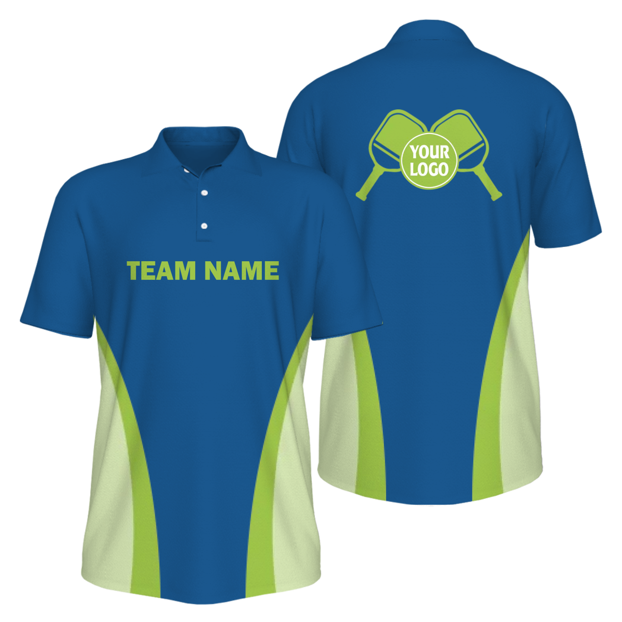 Picklewin Men's UV Protection Polo Shirt For Pickleball Team