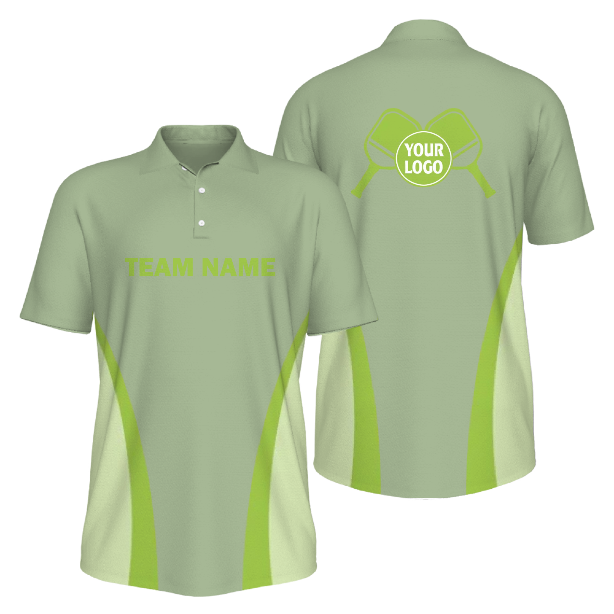 Picklewin Men's UV Protection Polo Shirt For Pickleball Team