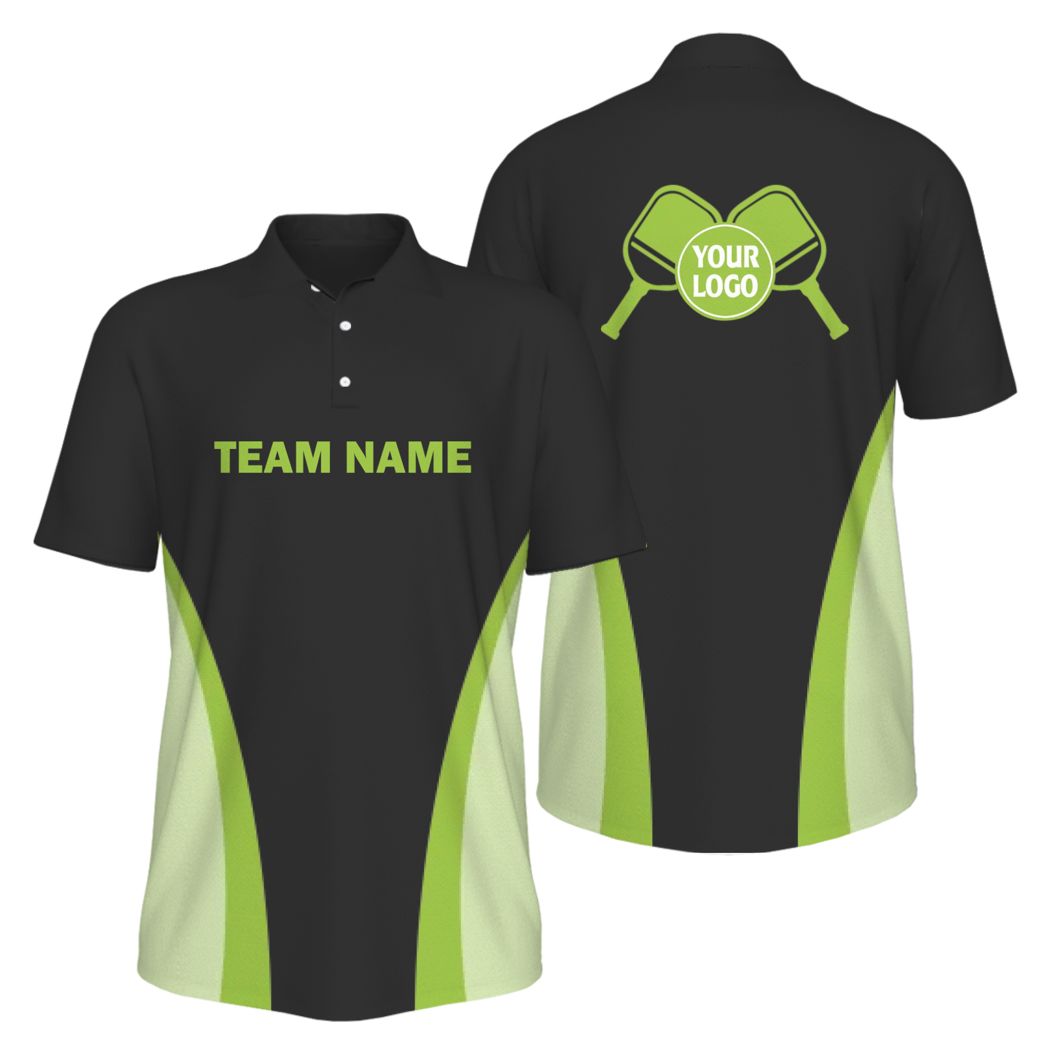Picklewin Men's UV Protection Polo Shirt For Pickleball Team