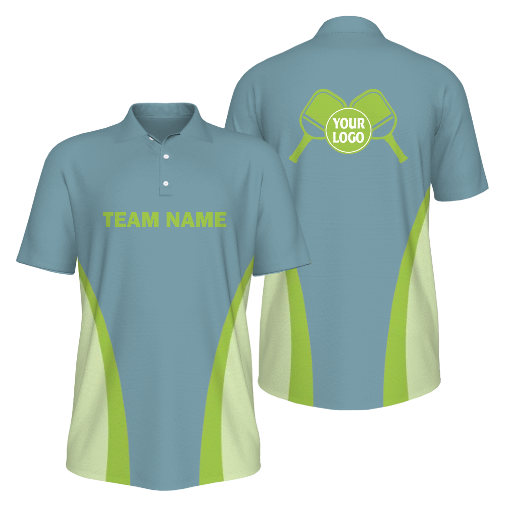 Picklewin Men's UV Protection Polo Shirt For Pickleball Team