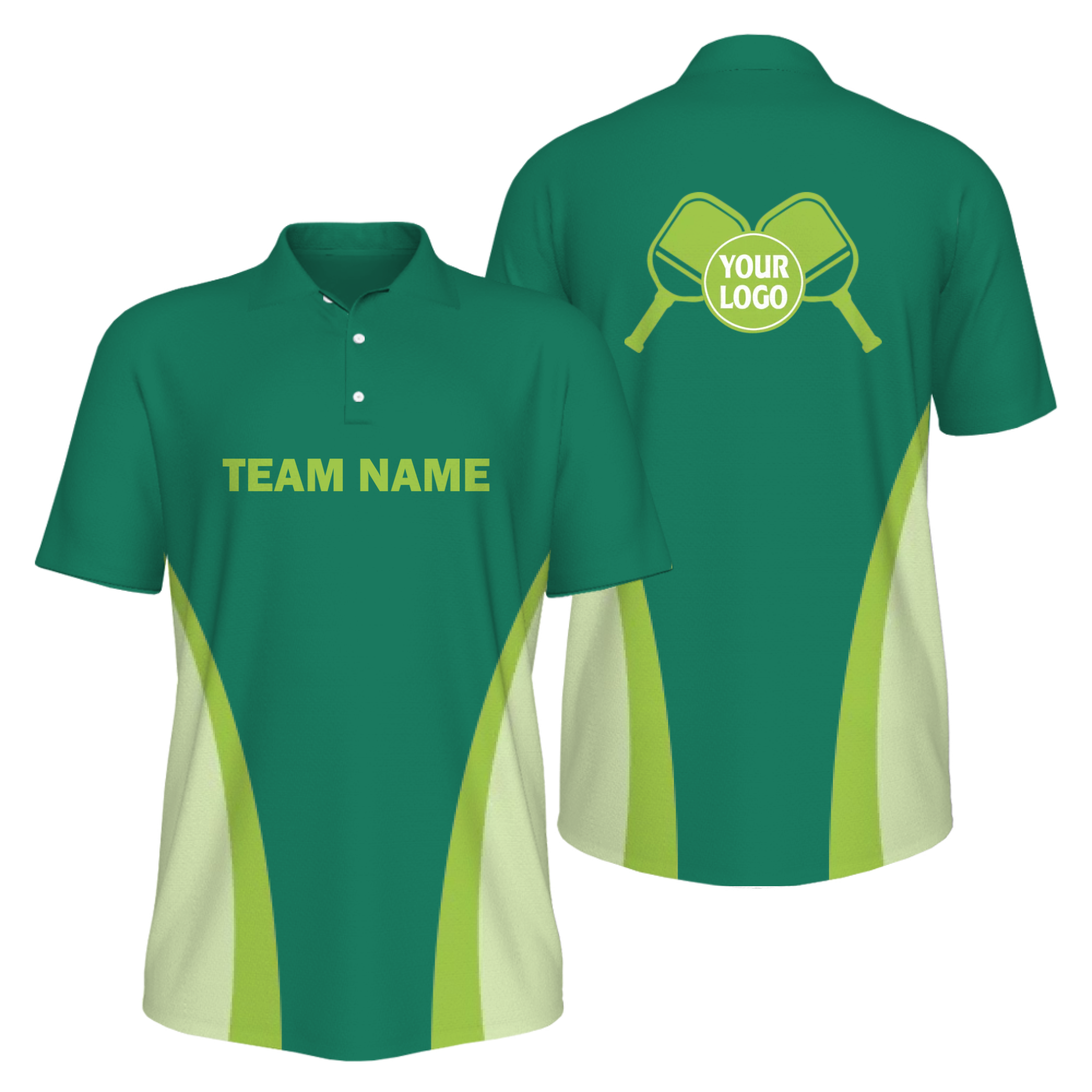 Picklewin Men's UV Protection Polo Shirt For Pickleball Team