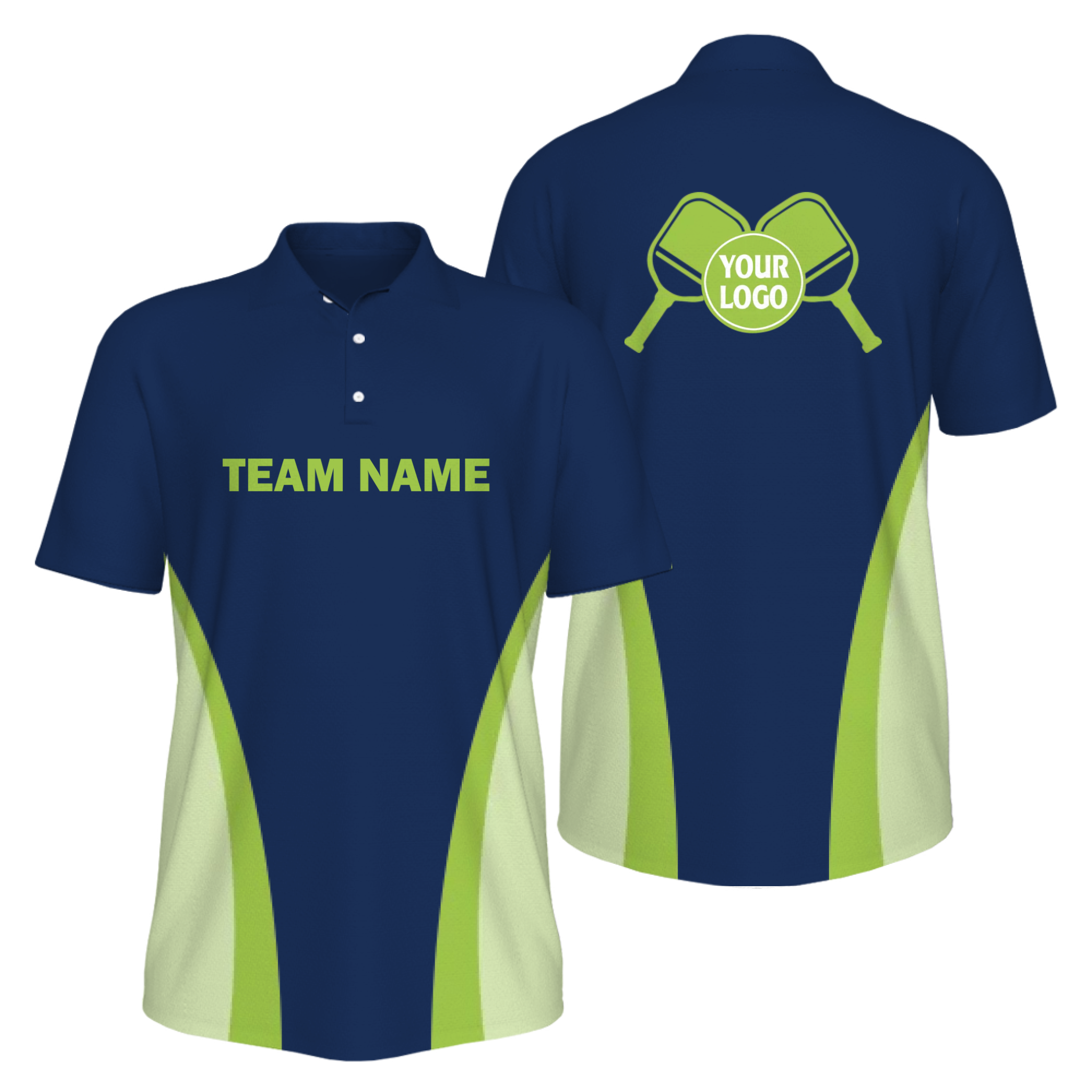 Picklewin Men's UV Protection Polo Shirt For Pickleball Team