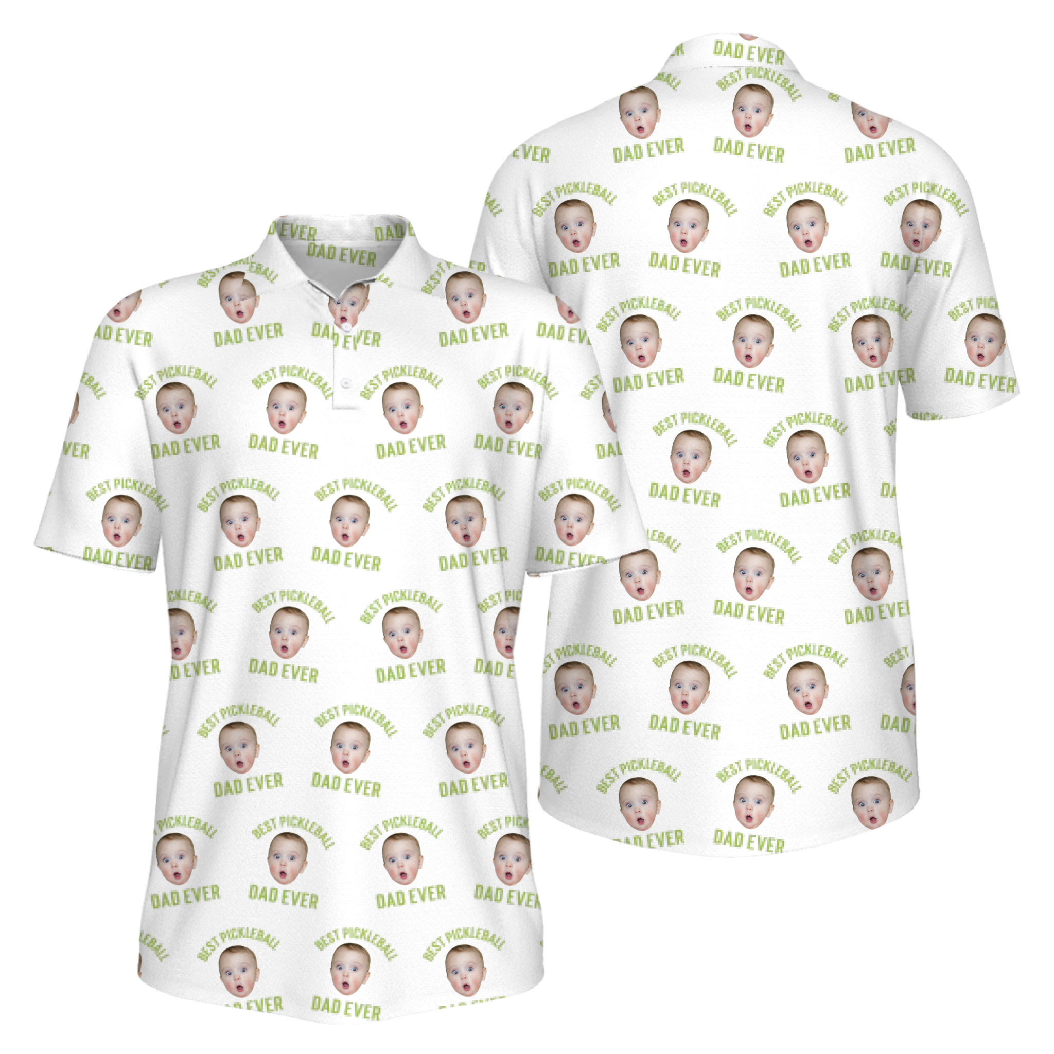 Picklewin Men's UV Protection Polo Shirt Pickleball Dad For Father's Day