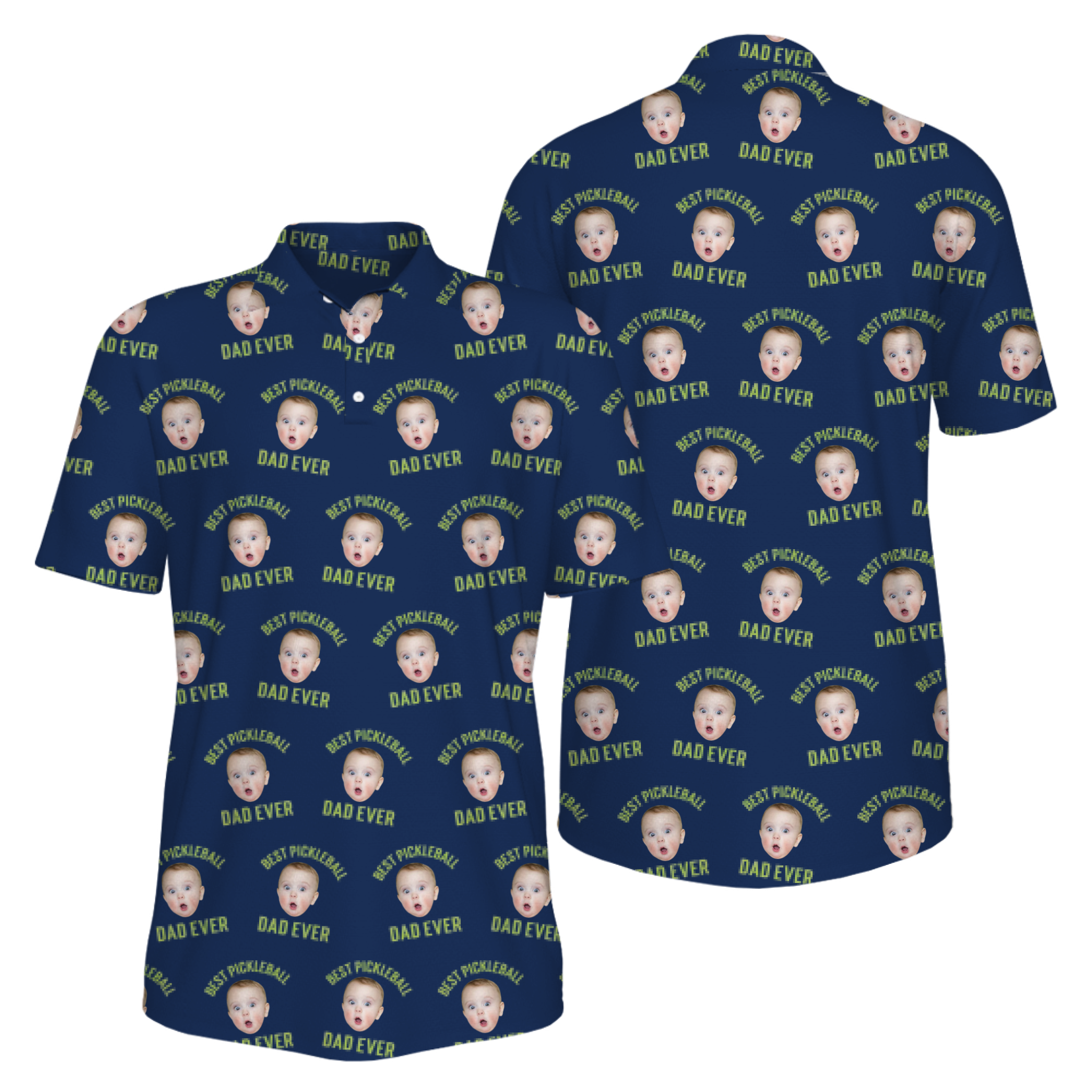 Picklewin Men's UV Protection Polo Shirt Pickleball Dad For Father's Day