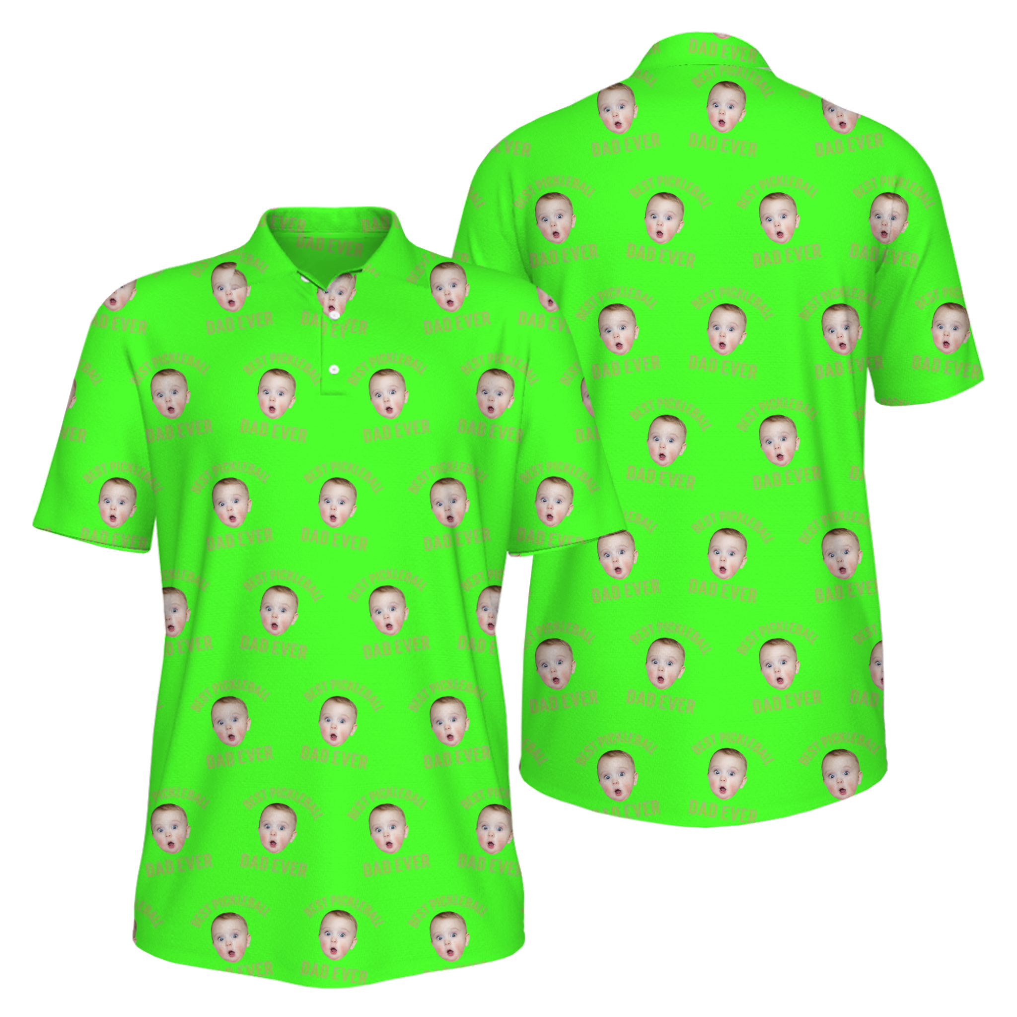 Picklewin Men's UV Protection Polo Shirt Pickleball Dad For Father's Day