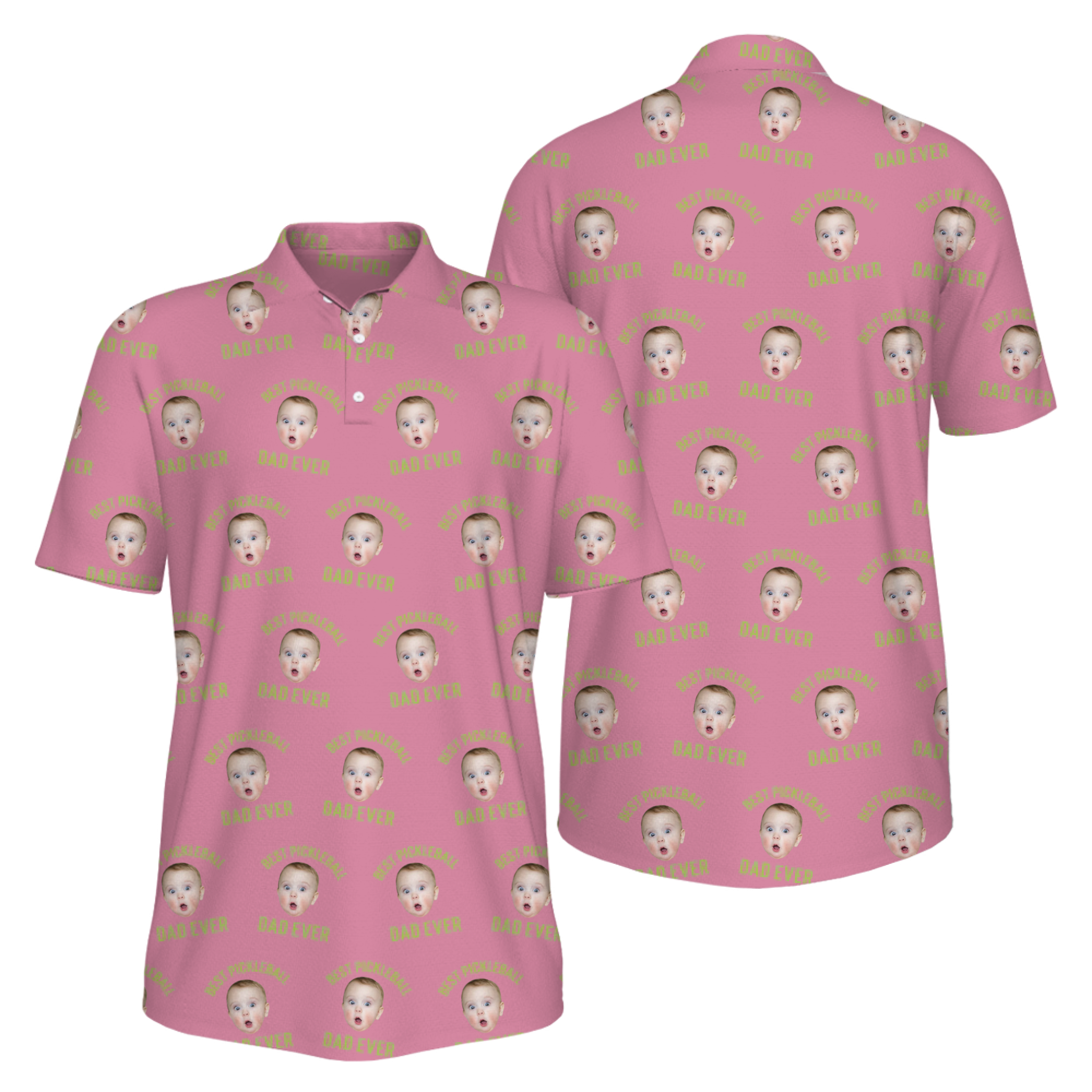 Picklewin Men's UV Protection Polo Shirt Pickleball Dad For Father's Day