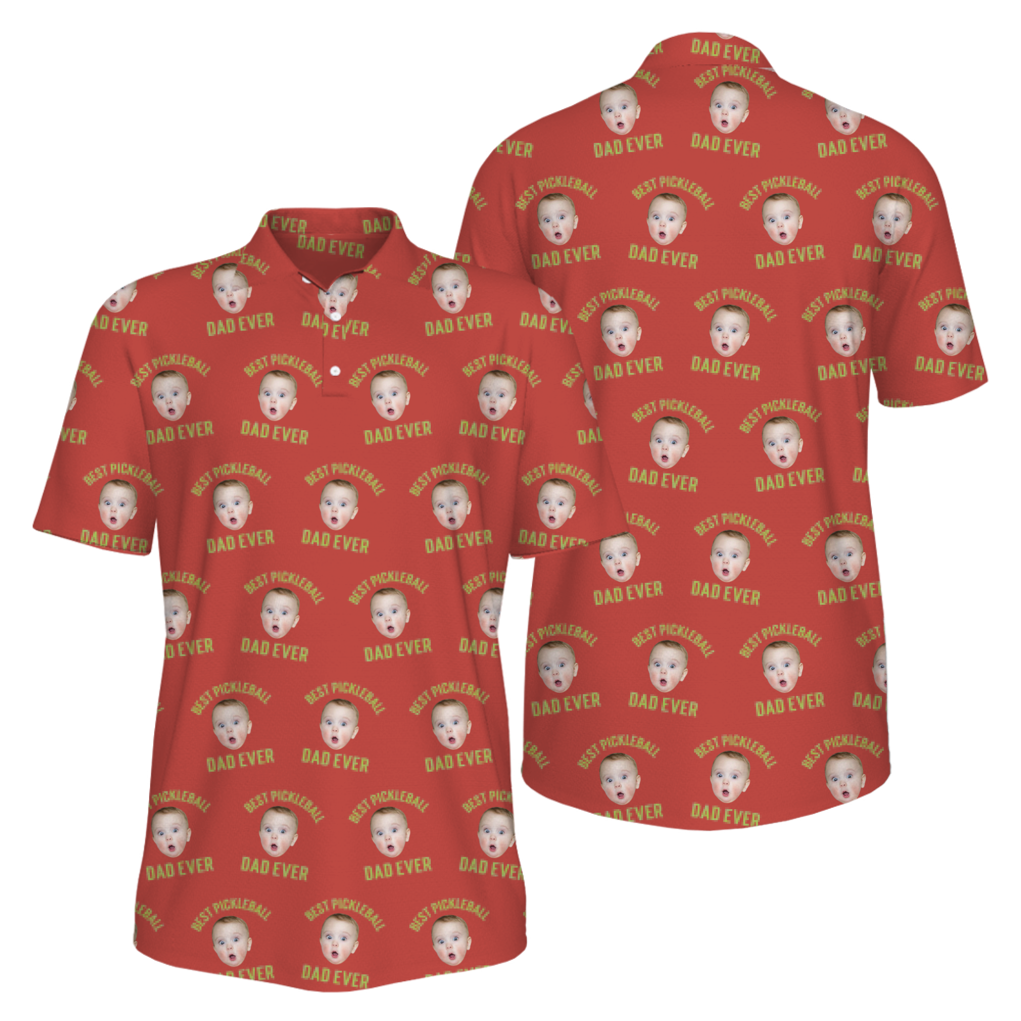 Picklewin Men's UV Protection Polo Shirt Pickleball Dad For Father's Day