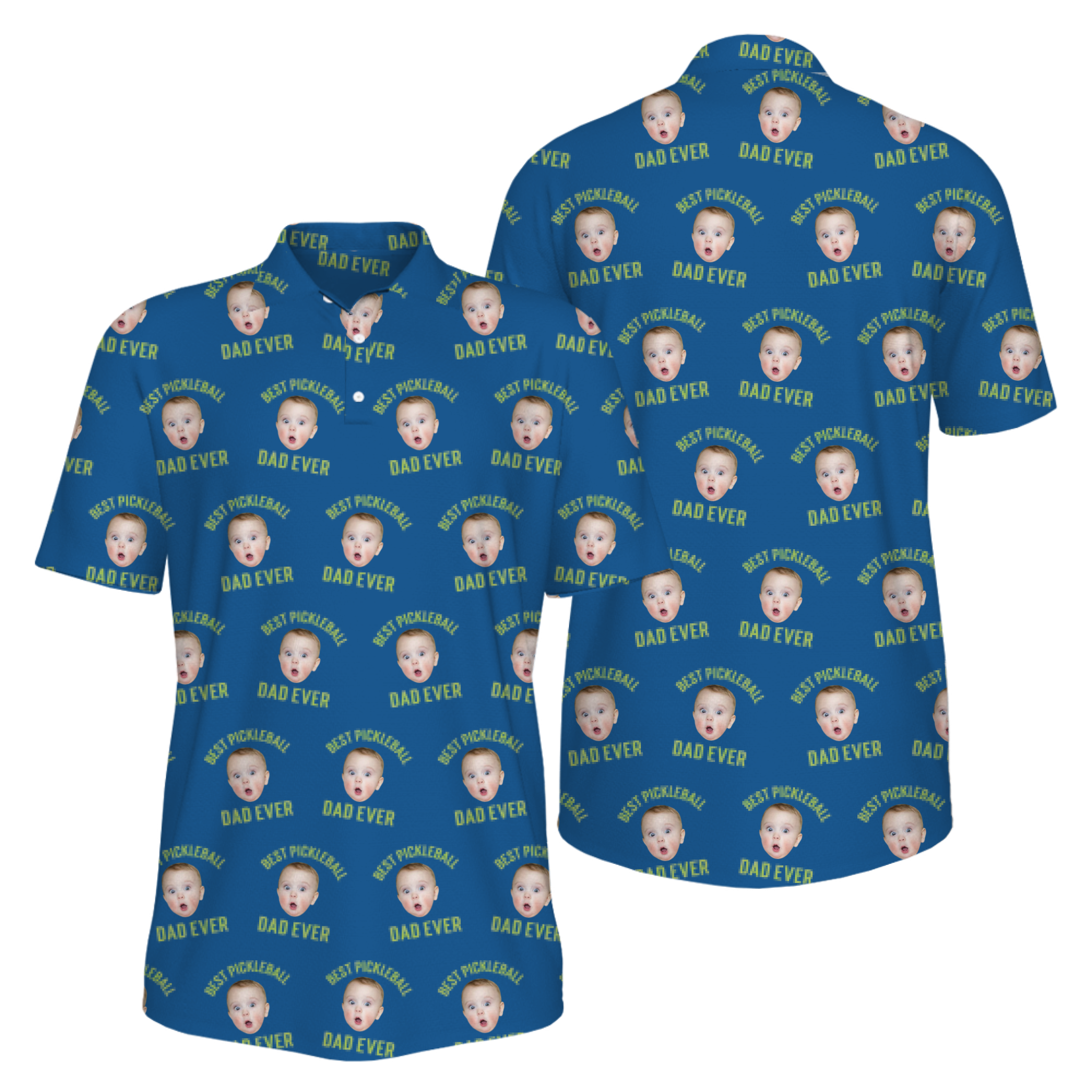 Picklewin Men's UV Protection Polo Shirt Pickleball Dad For Father's Day