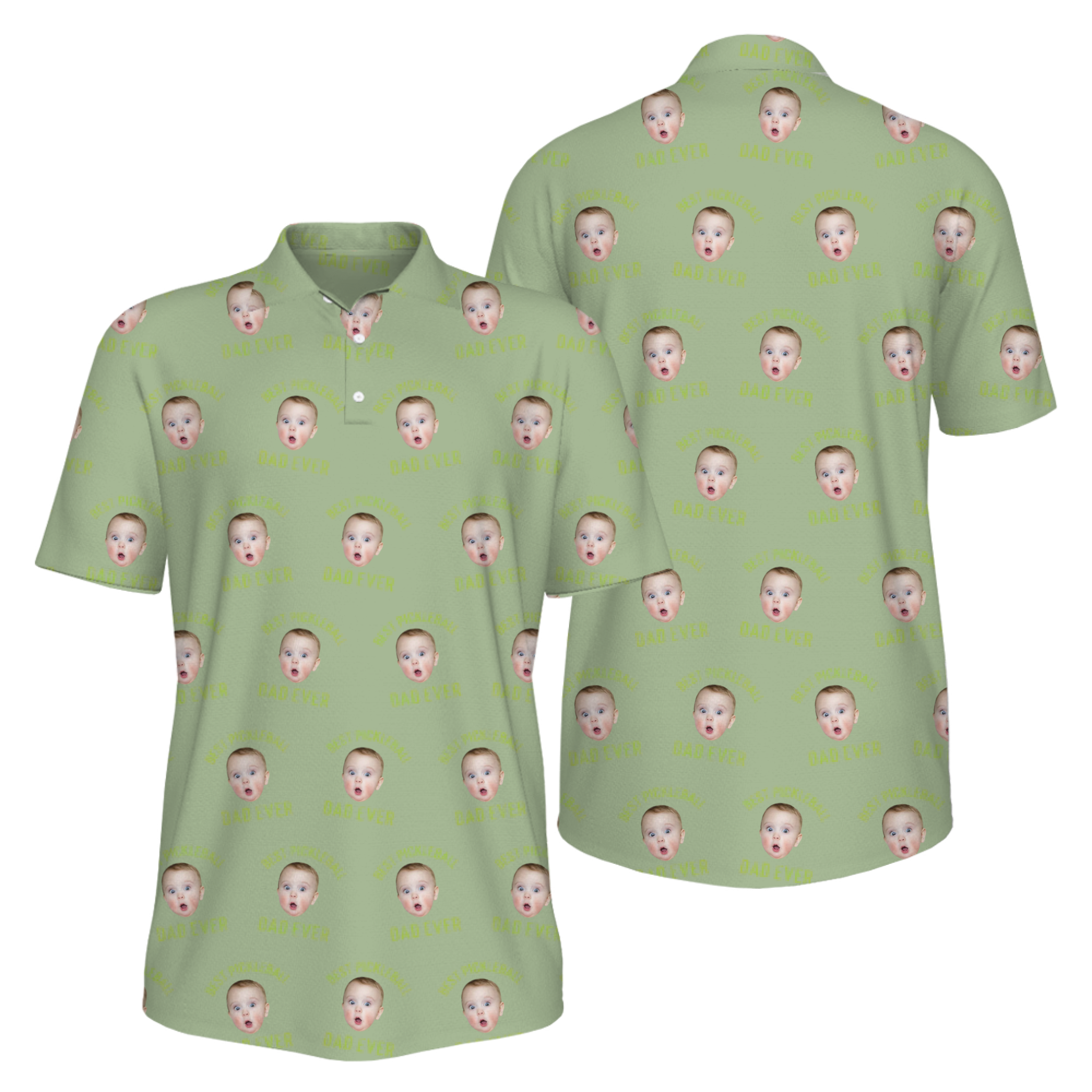 Picklewin Men's UV Protection Polo Shirt Pickleball Dad For Father's Day