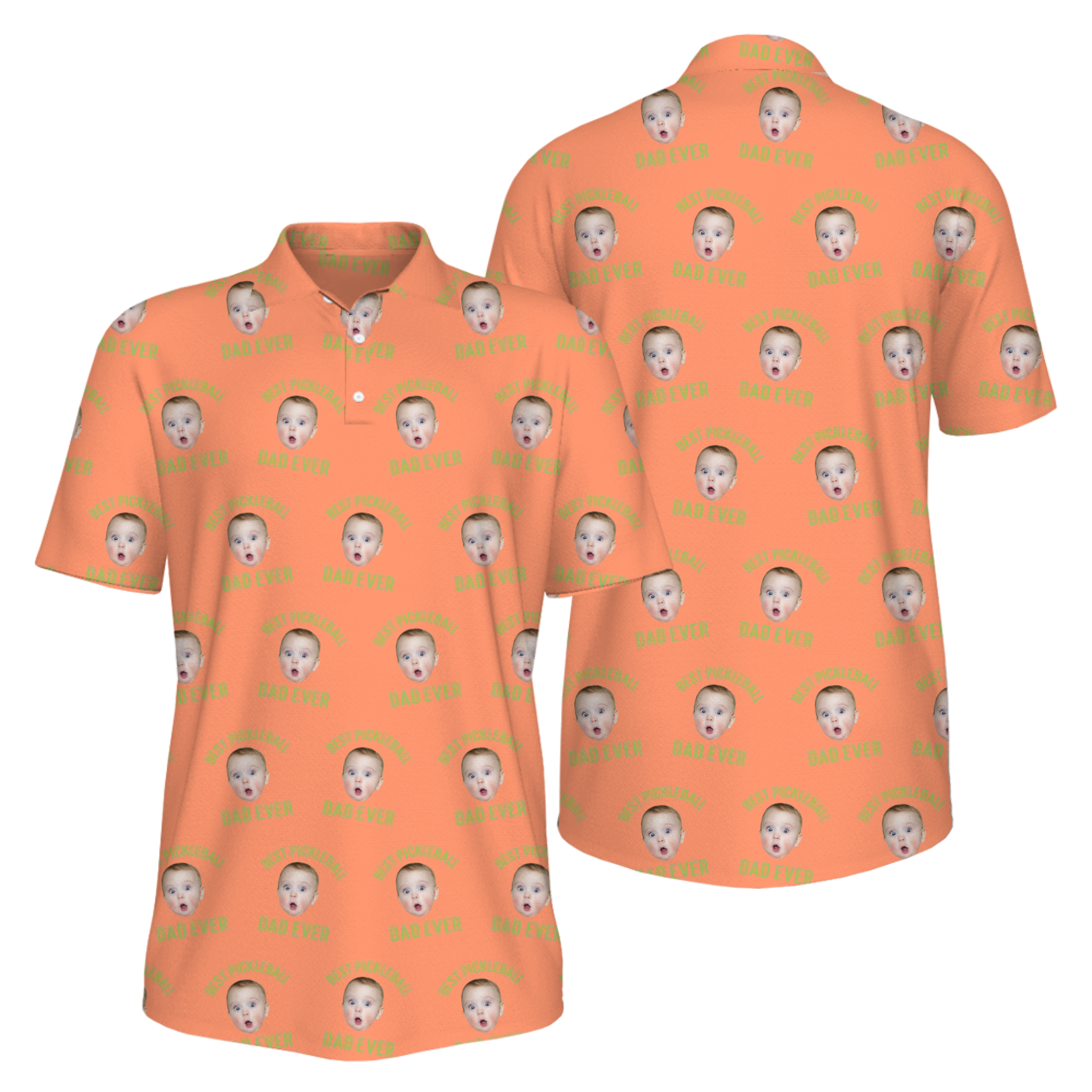 Picklewin Men's UV Protection Polo Shirt Pickleball Dad For Father's Day