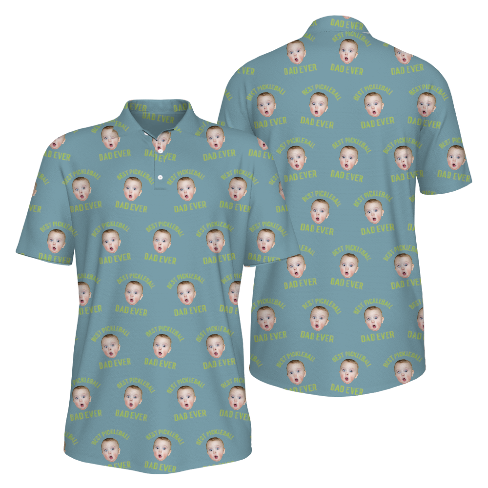 Picklewin Men's UV Protection Polo Shirt Pickleball Dad For Father's Day