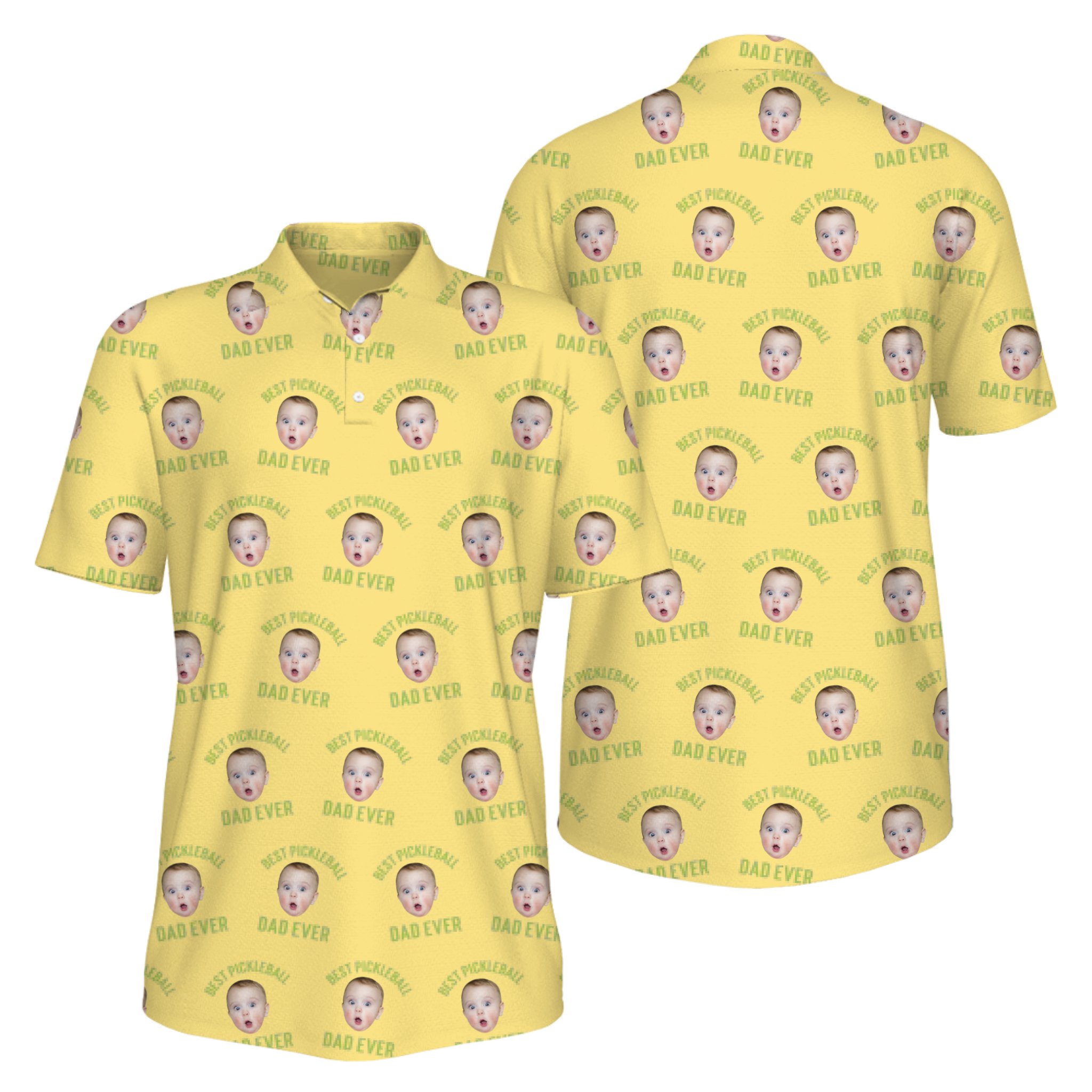 Picklewin Men's UV Protection Polo Shirt Pickleball Dad For Father's Day