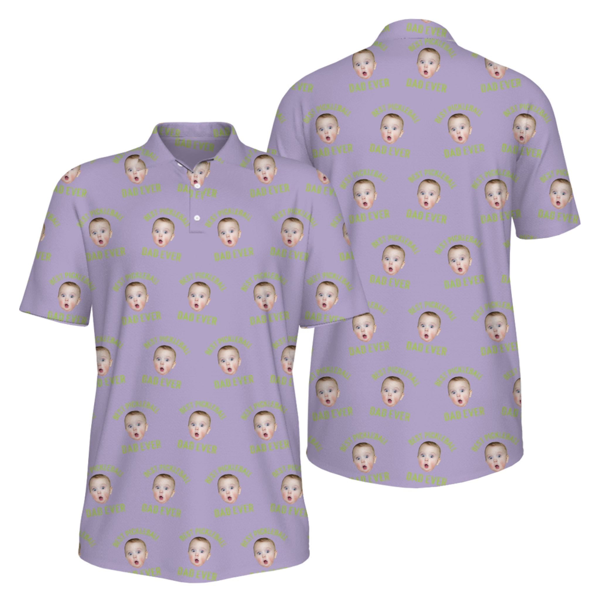 Picklewin Men's UV Protection Polo Shirt Pickleball Dad For Father's Day