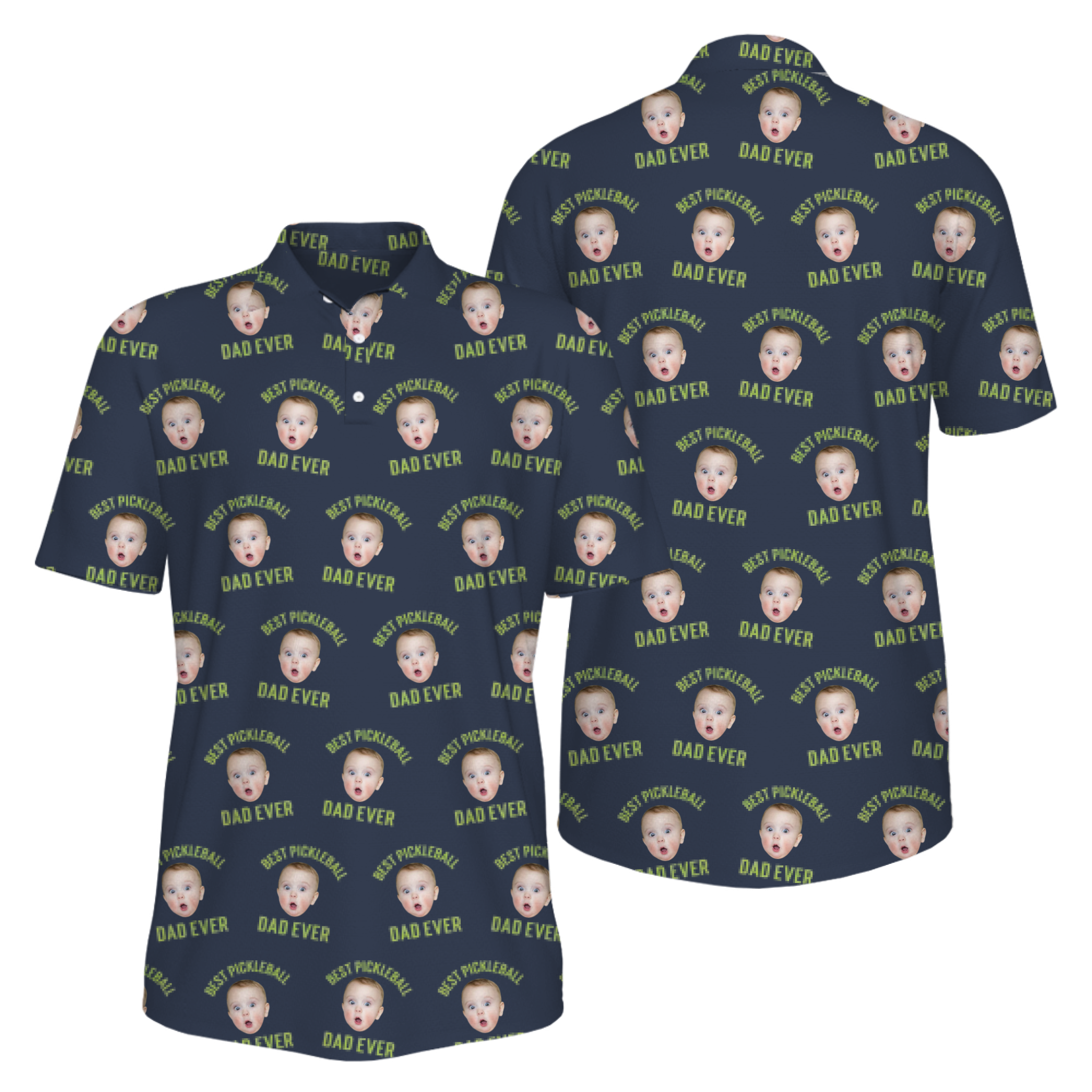 Picklewin Men's UV Protection Polo Shirt Pickleball Dad For Father's Day