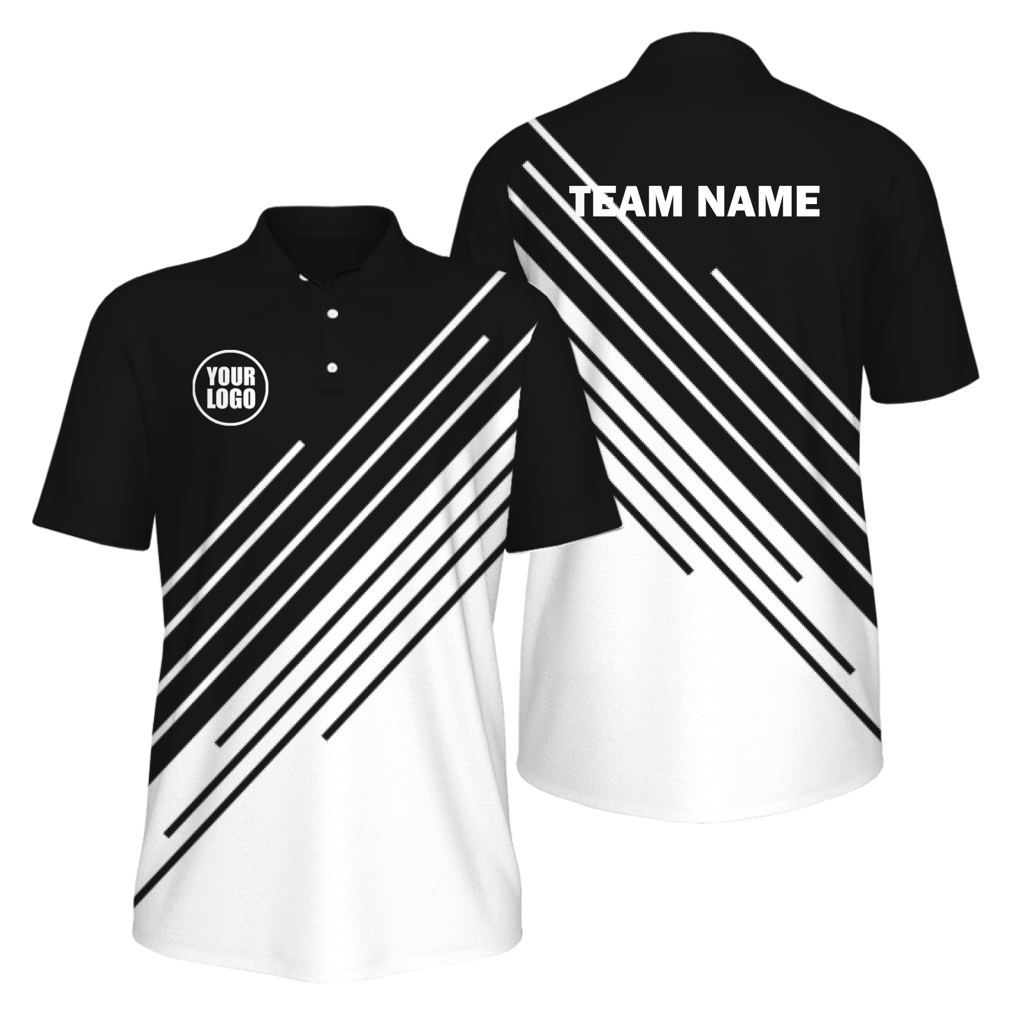 Picklewin Men's UV Protection Polo Shirt Stripe Design
