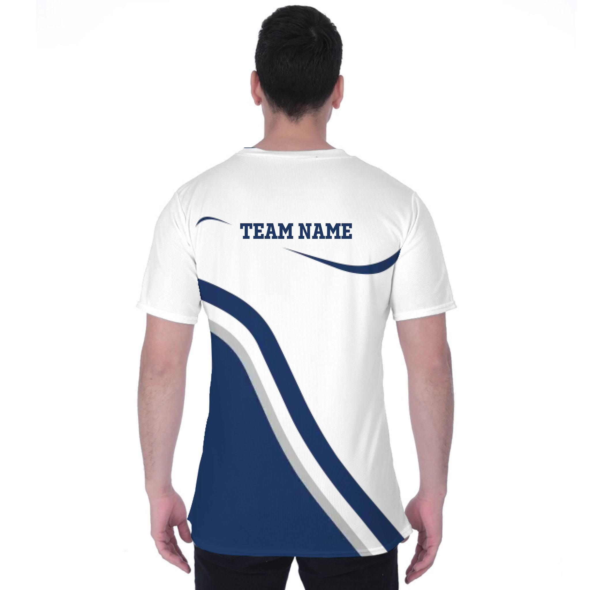 Picklewin Minimalist Custom Team Logo And Name Birdseye Men T-shirt  - alternate