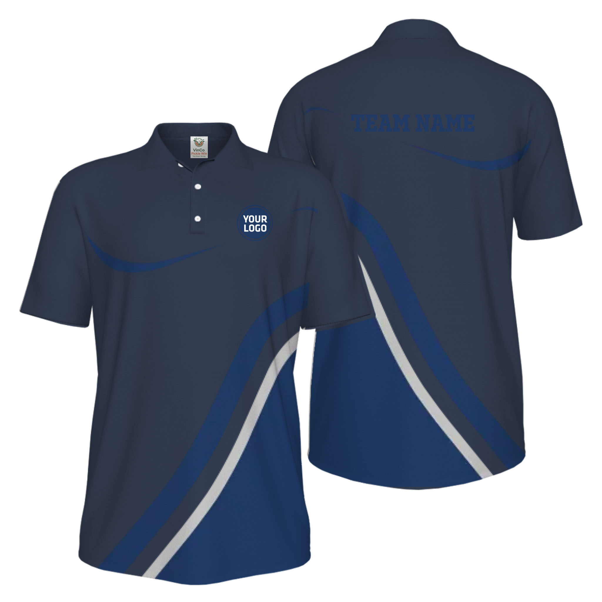 Picklewin Modern Custom Pickleball UV Protection Polo Shirt For Men 