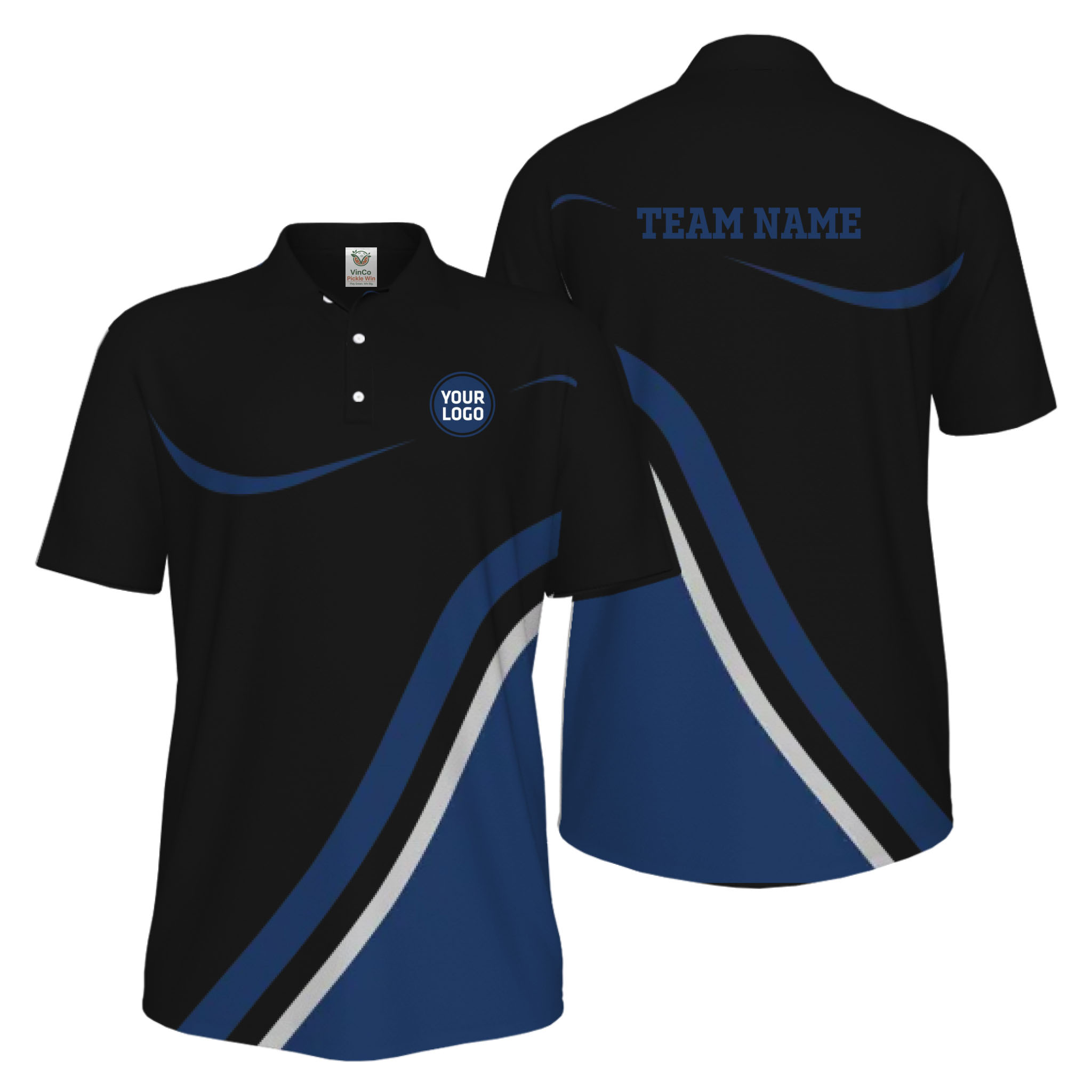 Picklewin Modern Custom Pickleball UV Protection Polo Shirt For Men 