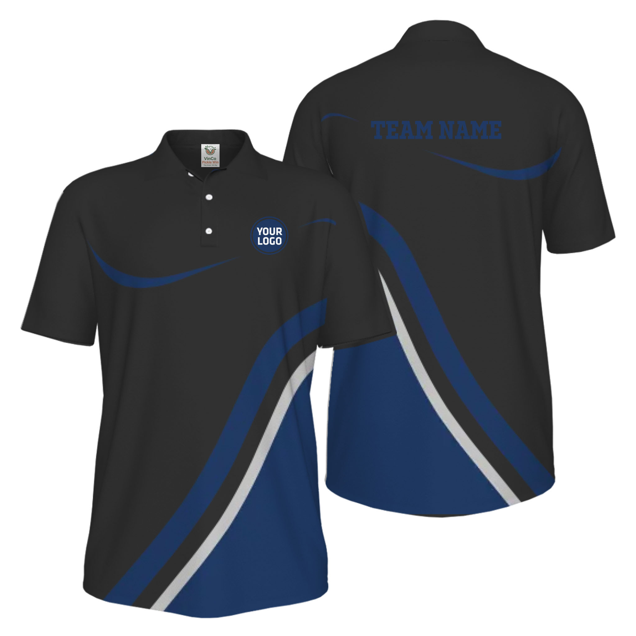 Picklewin Modern Custom Pickleball UV Protection Polo Shirt For Men 