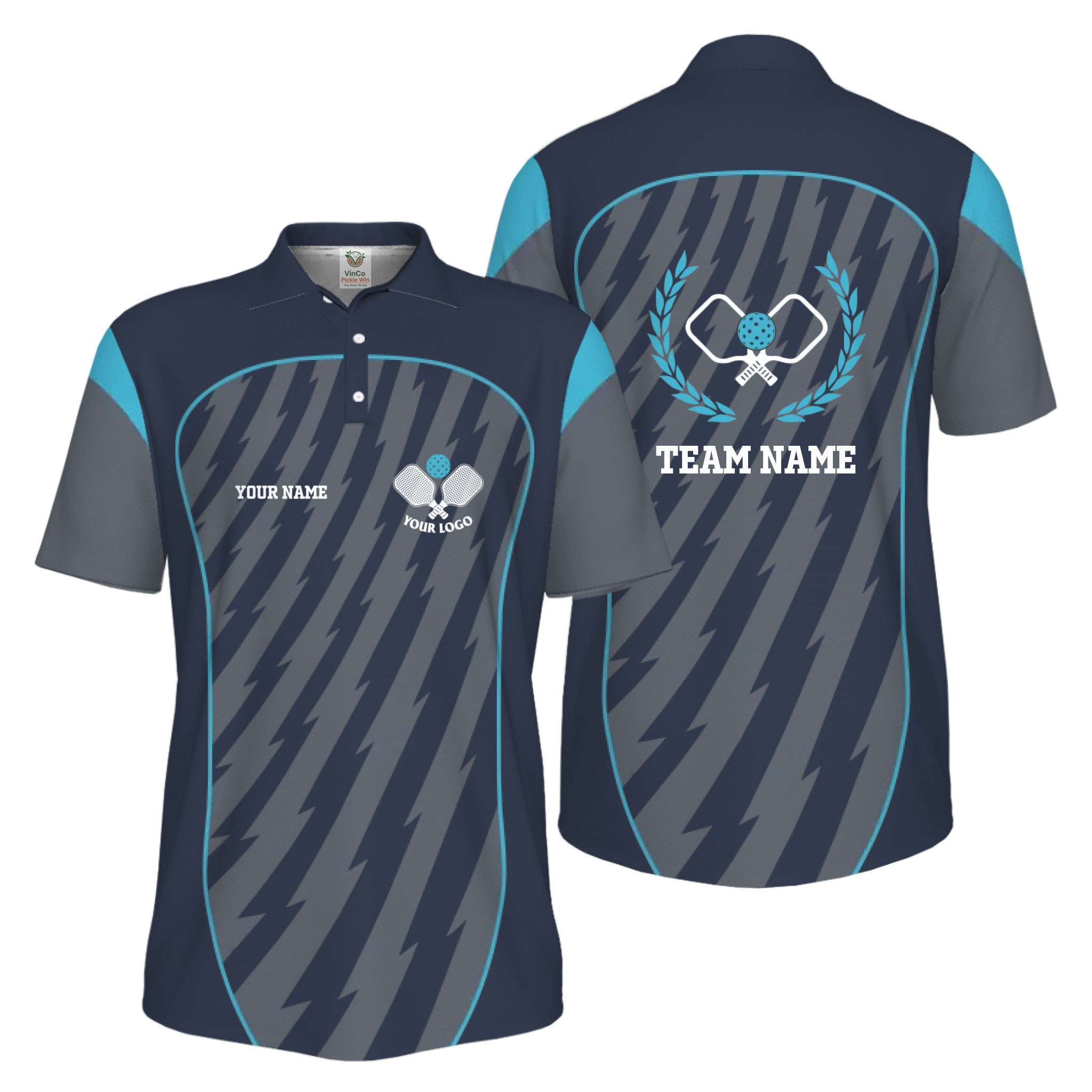 Picklewin Outstanding Custom Pickleball Team UV Protection Polo Shirt For Men