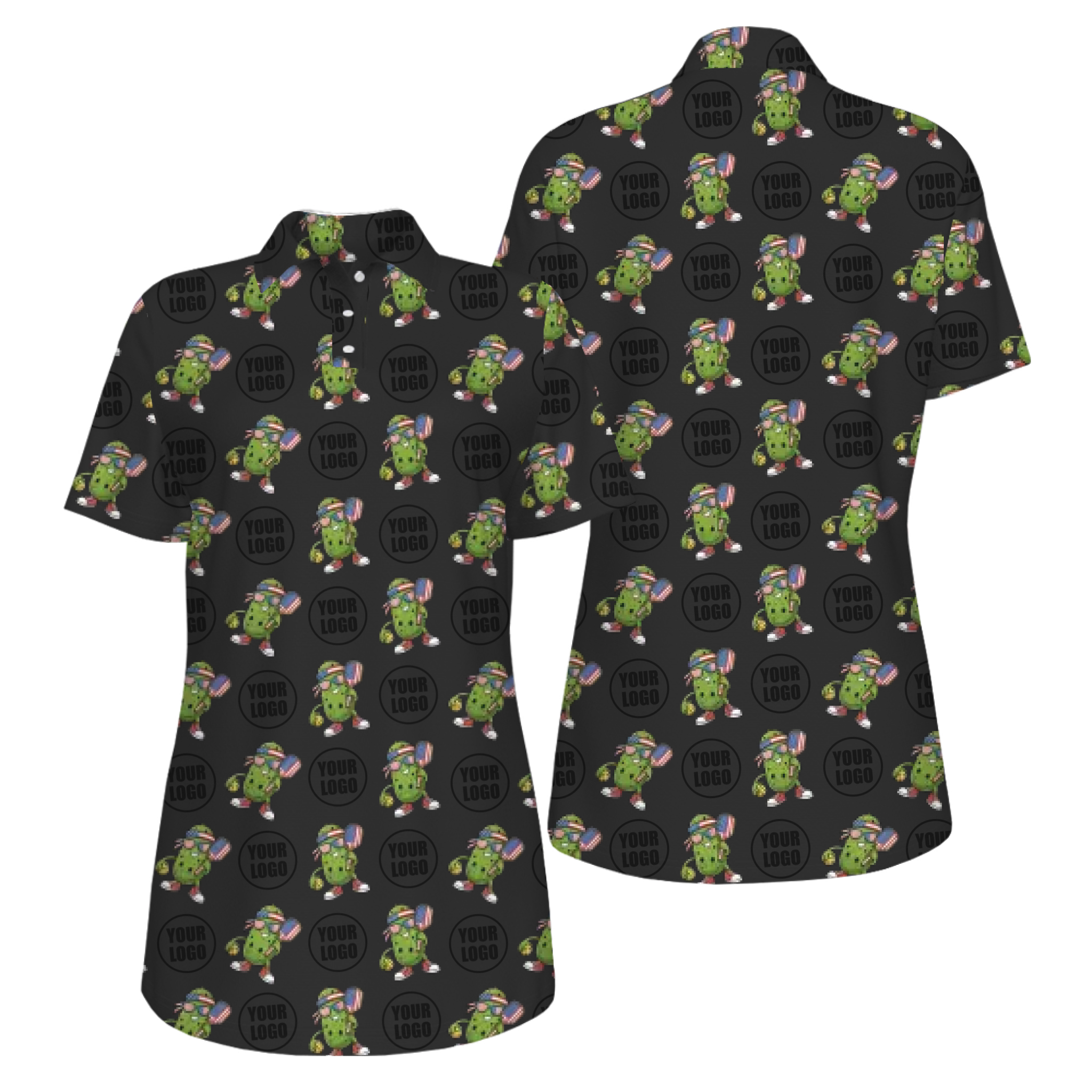 Picklewin Patriotic Custom Pickleball Polo Shirt With UV Protection Feature For Women
