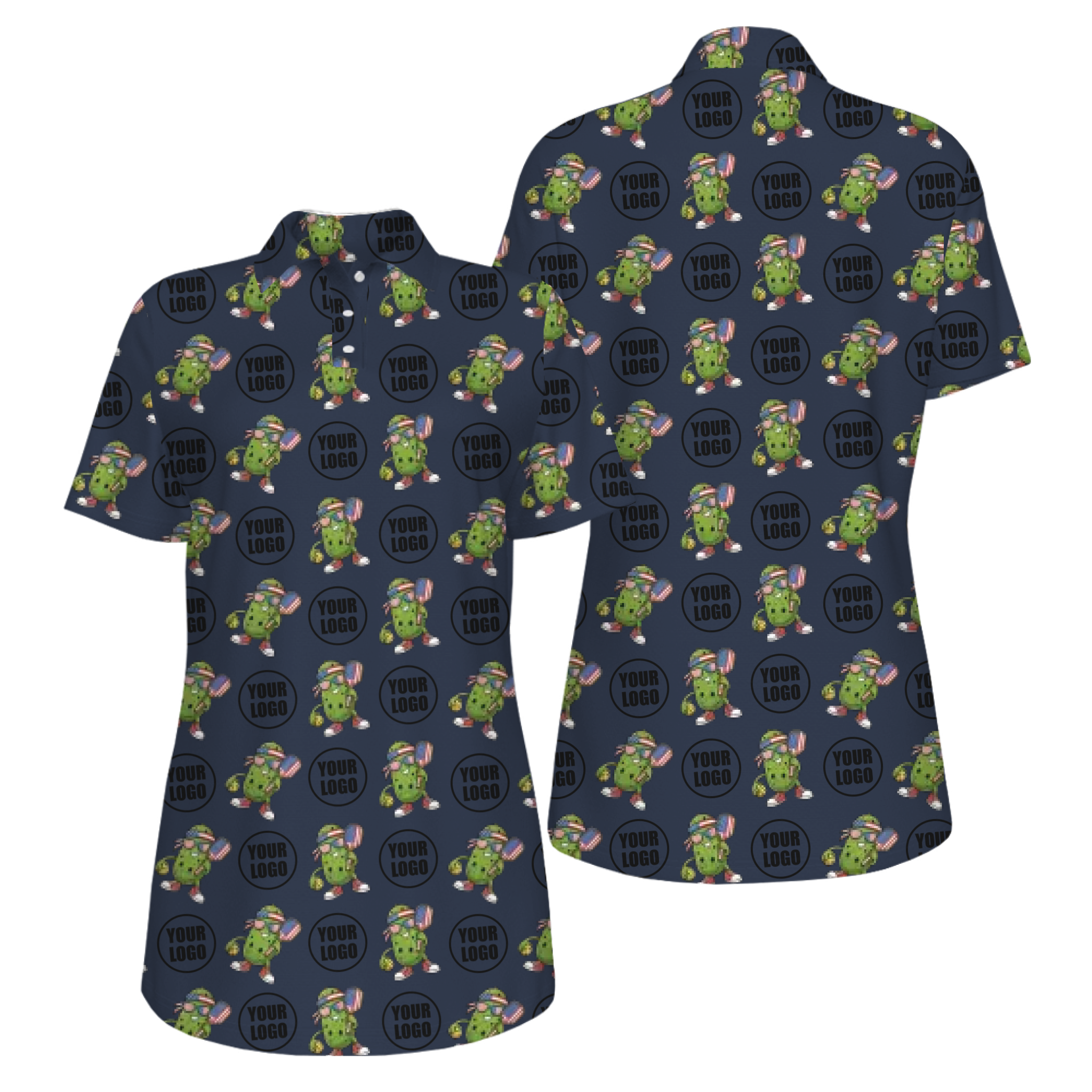 Picklewin Patriotic Custom Pickleball Polo Shirt With UV Protection Feature For Women