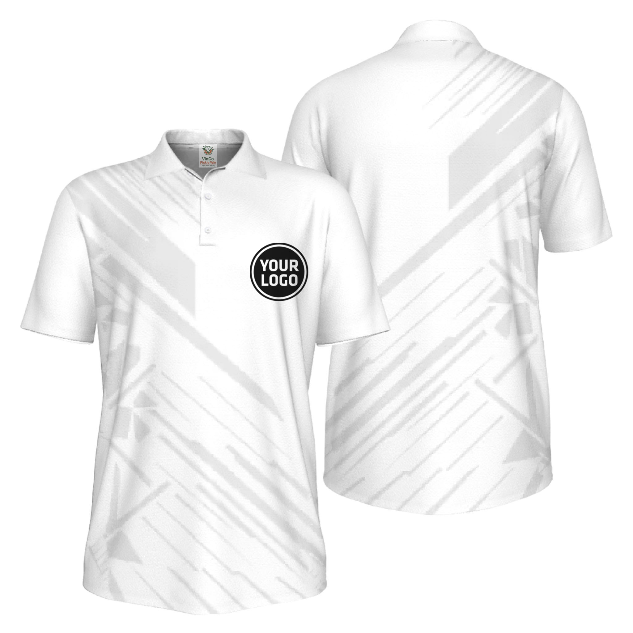 Picklewin Pickleball Team Uniform UV Protection Polo Shirt For Men - alternate