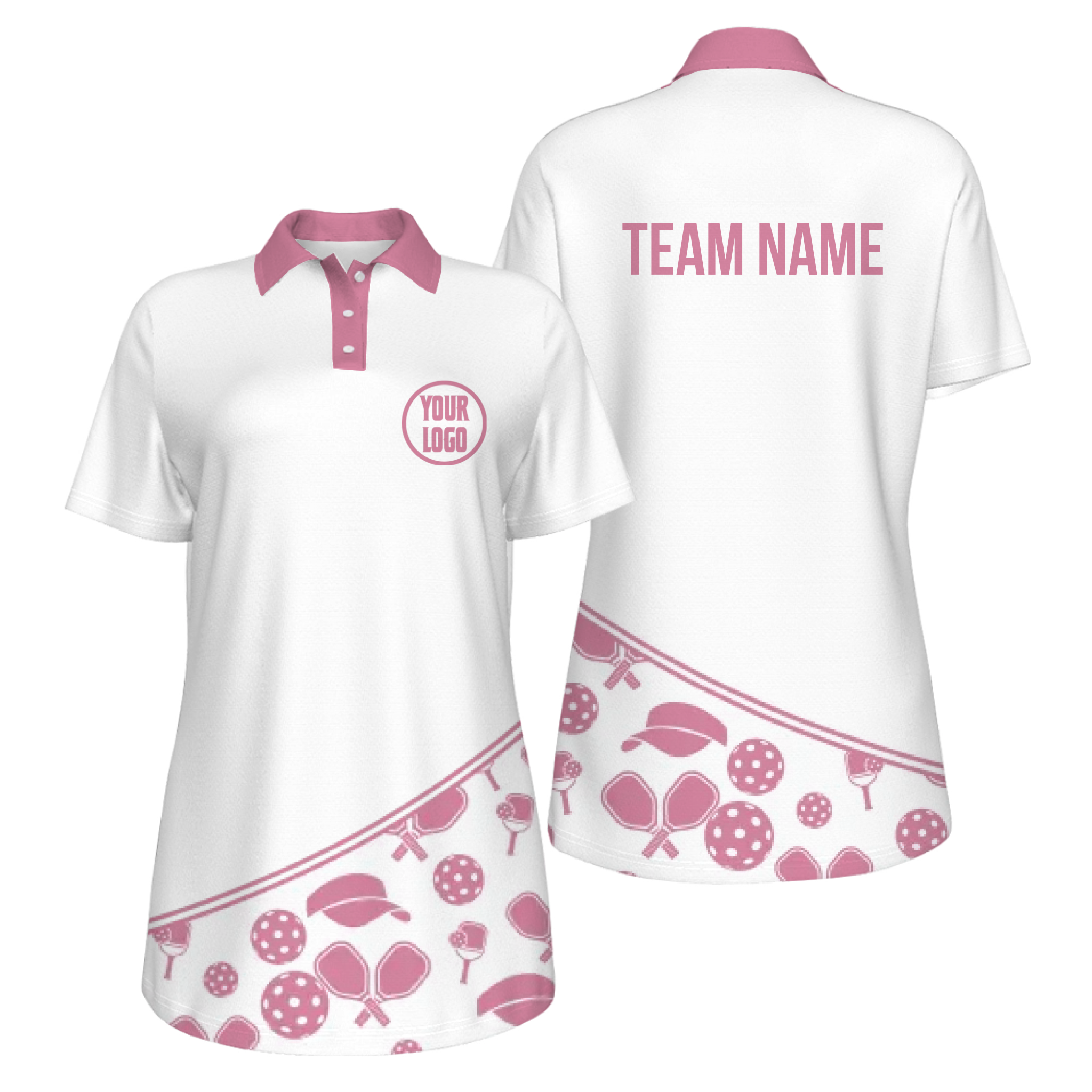 Picklewin Pinky Custom Logo UV Protection Polo Shirt For Women