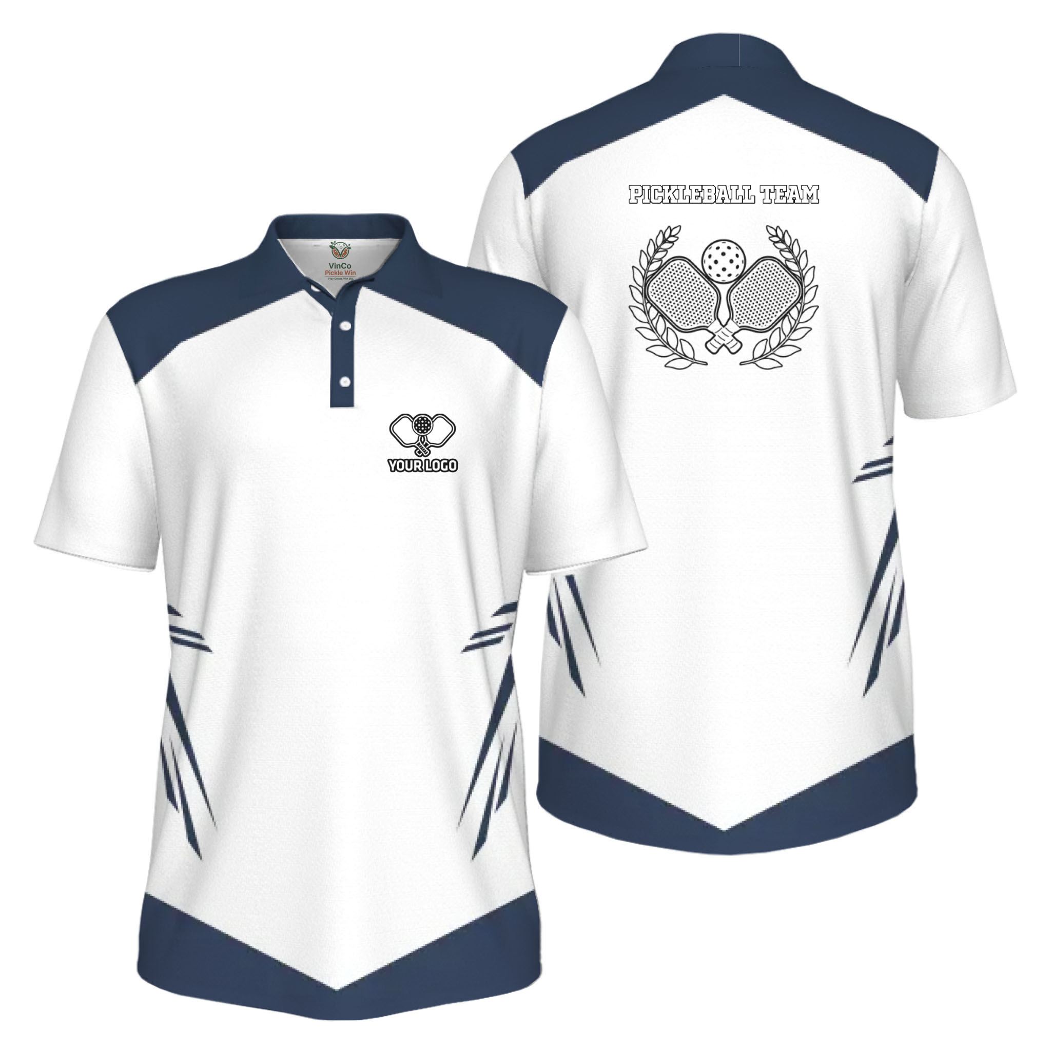 Picklewin Premium Custom Logo Pickleball UV Protection Polo Shirt For Men