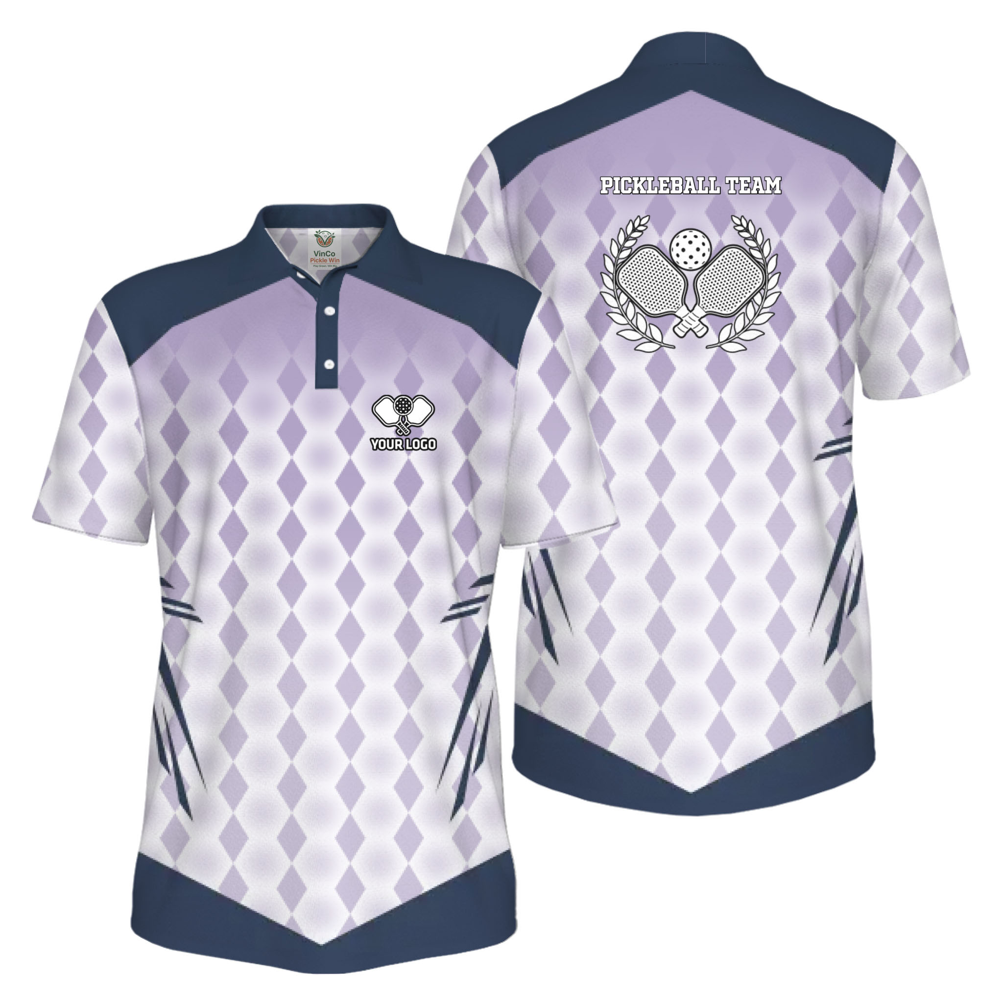Picklewin Premium Custom Logo Pickleball UV Protection Polo Shirt For Men