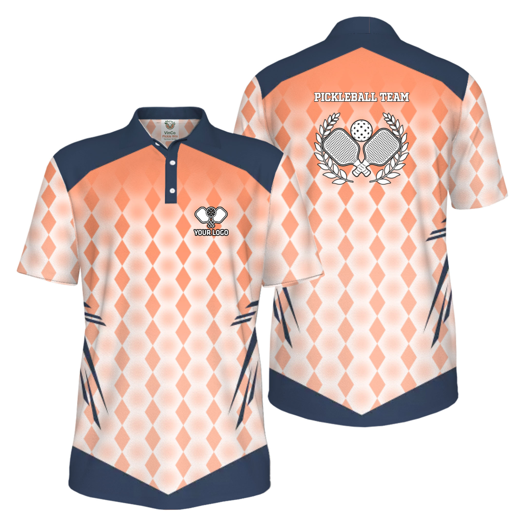 Picklewin Premium Custom Logo Pickleball UV Protection Polo Shirt For Men