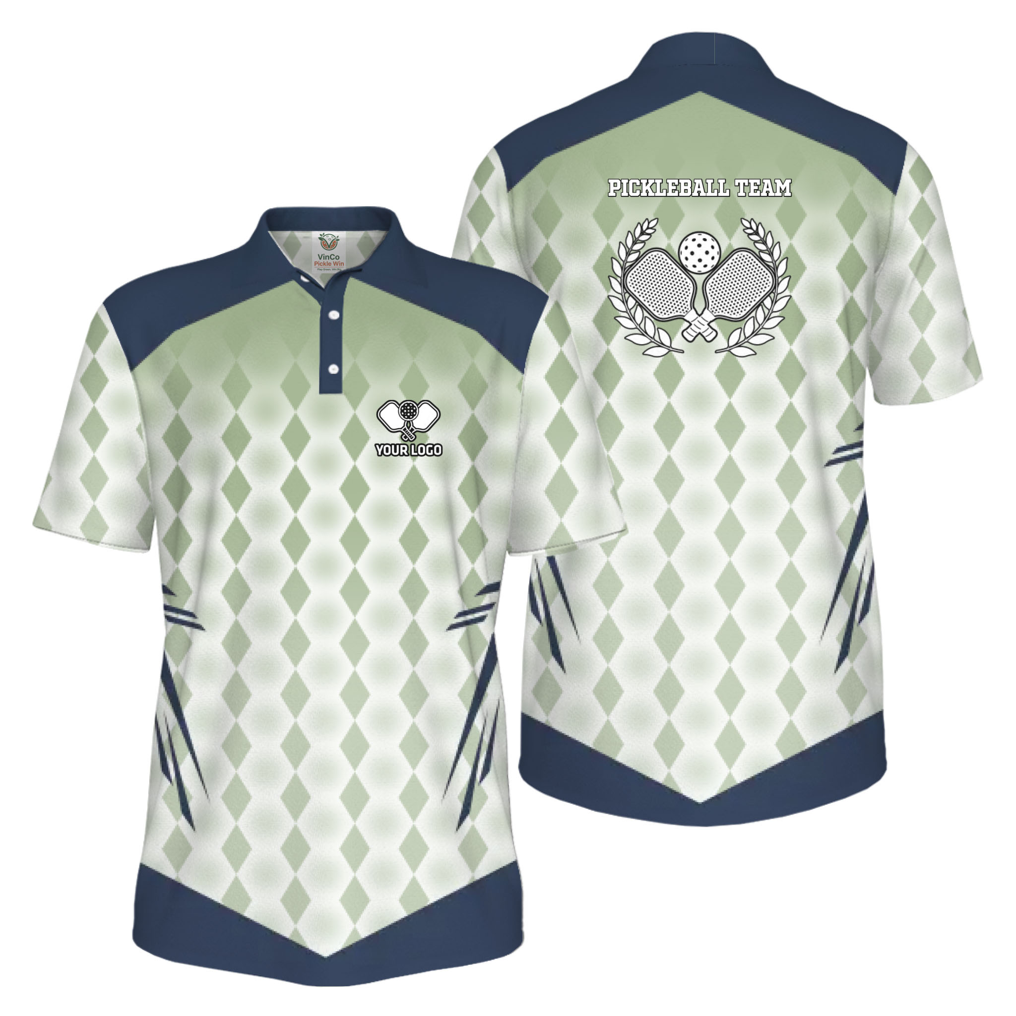 Picklewin Premium Custom Logo Pickleball UV Protection Polo Shirt For Men