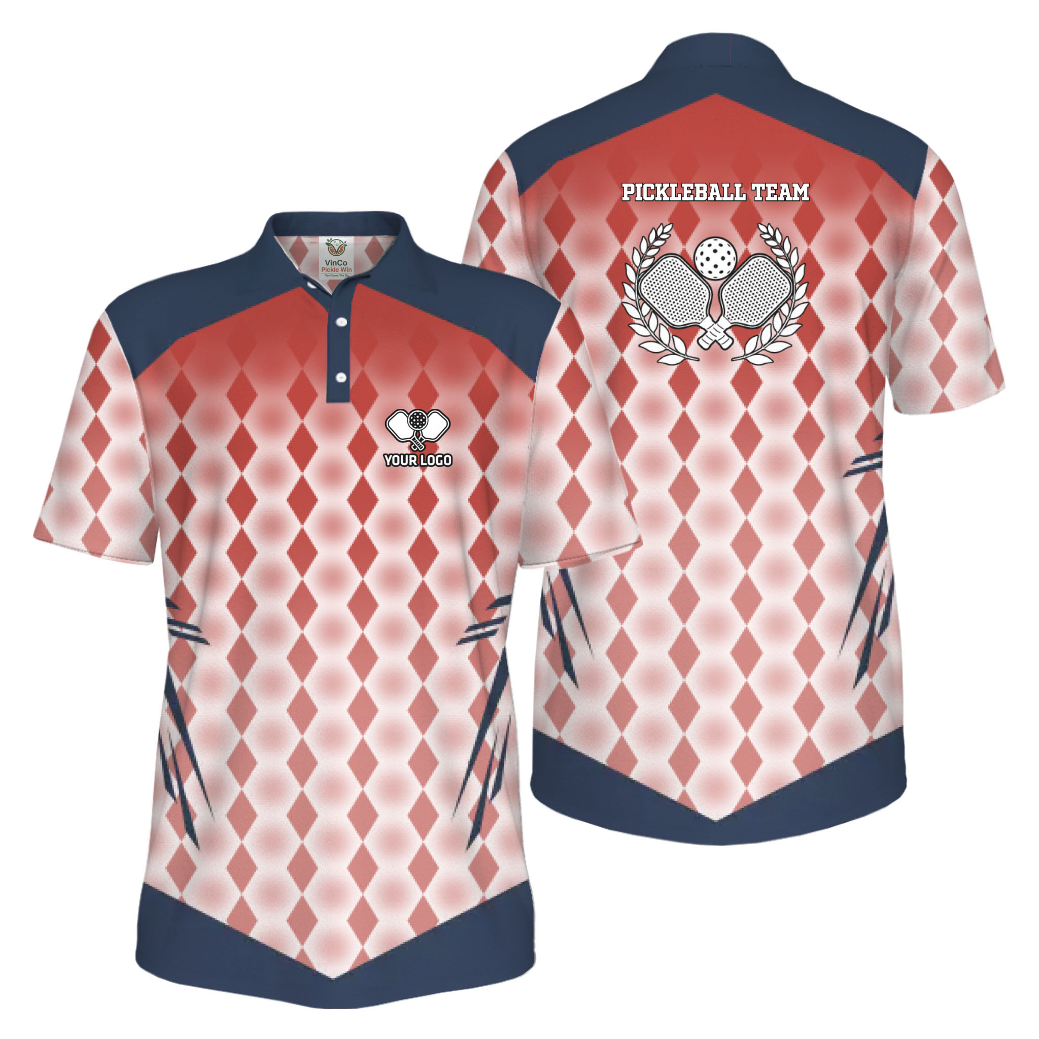 Picklewin Premium Custom Logo Pickleball UV Protection Polo Shirt For Men