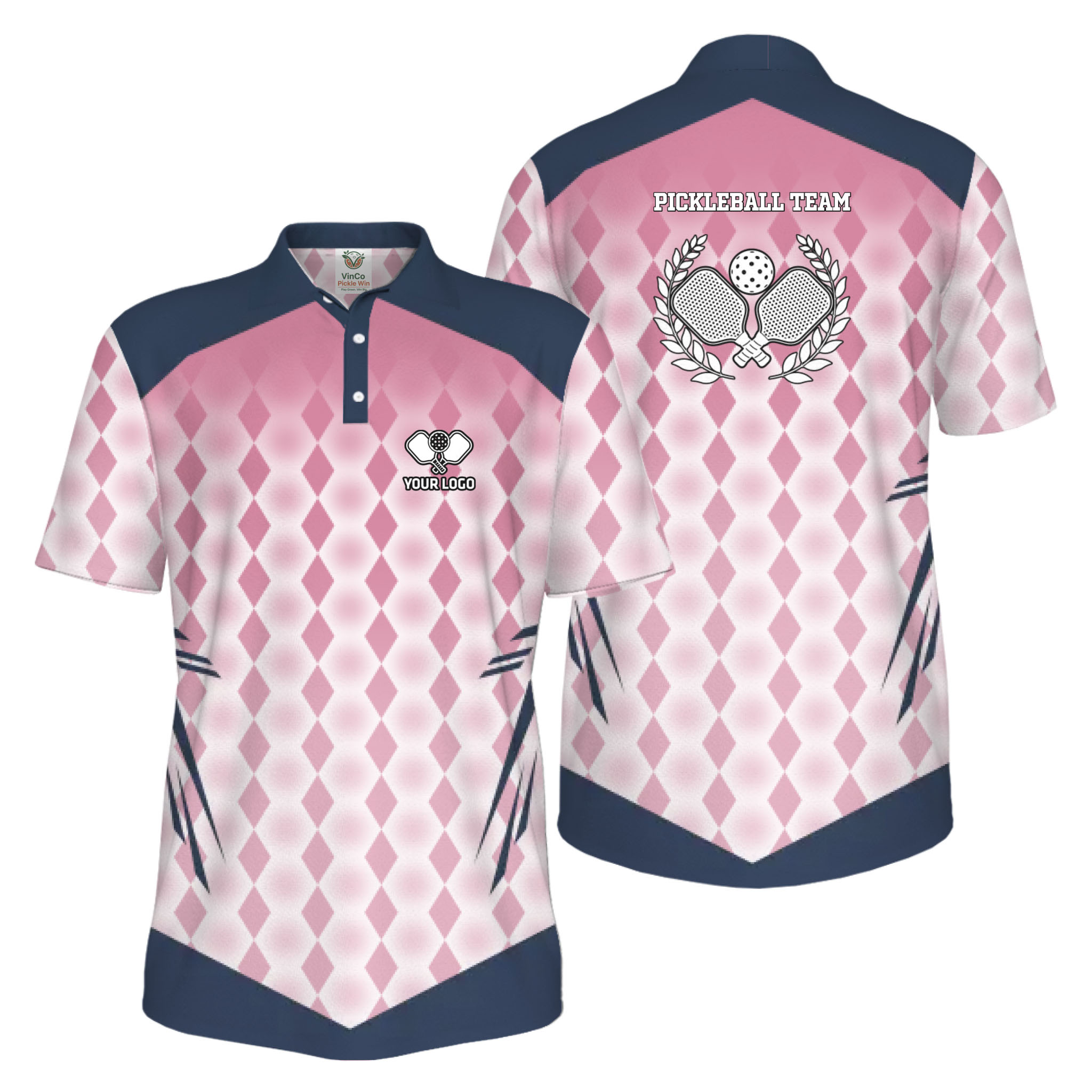 Picklewin Premium Custom Logo Pickleball UV Protection Polo Shirt For Men