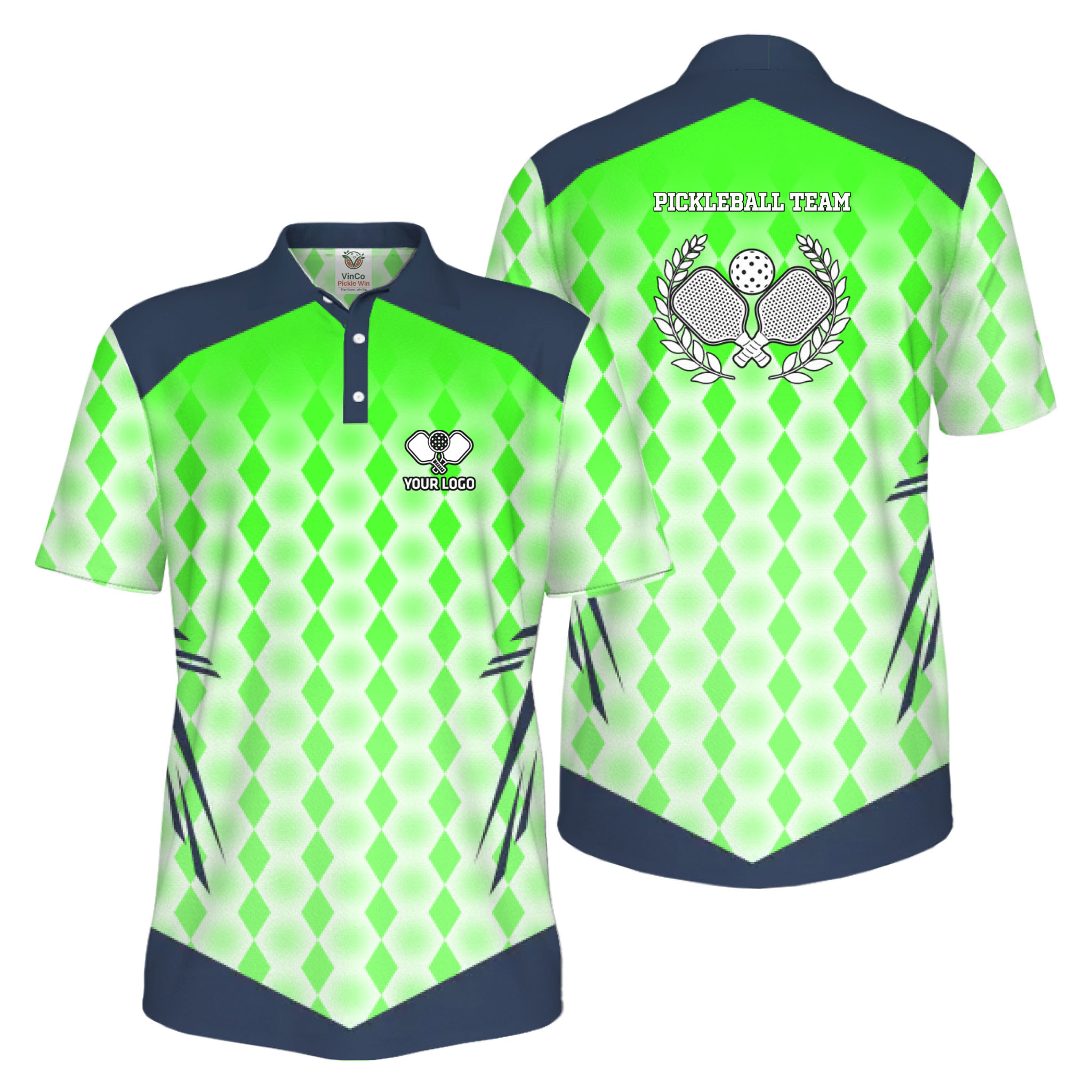 Picklewin Premium Custom Logo Pickleball UV Protection Polo Shirt For Men