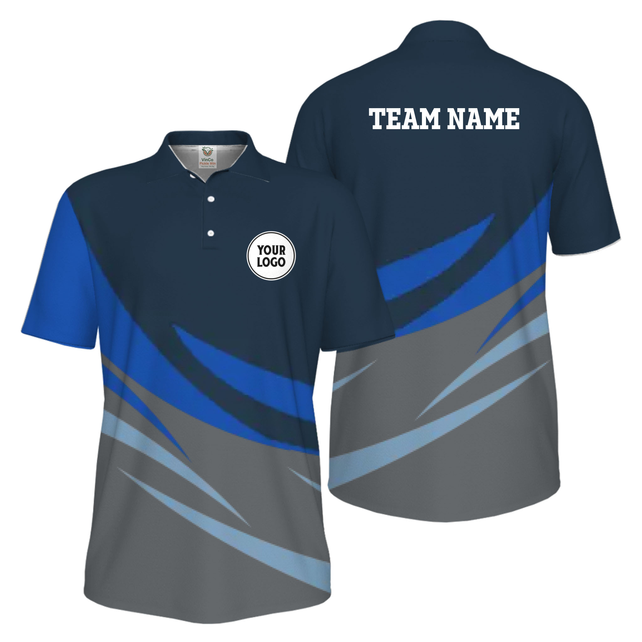 Picklewin Professional Custom Pickleball Team Performance UV Protection Men Polo Shirt 