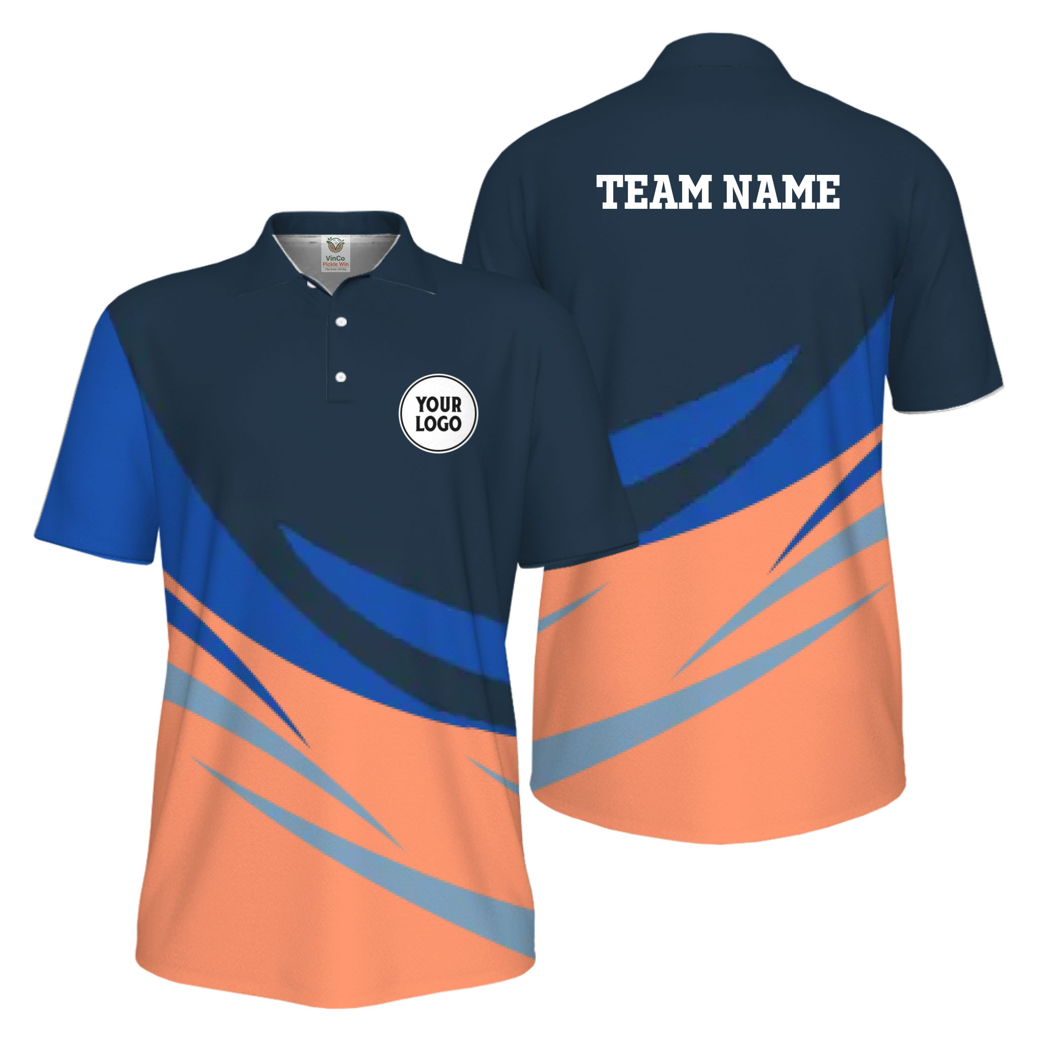 Picklewin Professional Custom Pickleball Team Performance UV Protection Men Polo Shirt 
