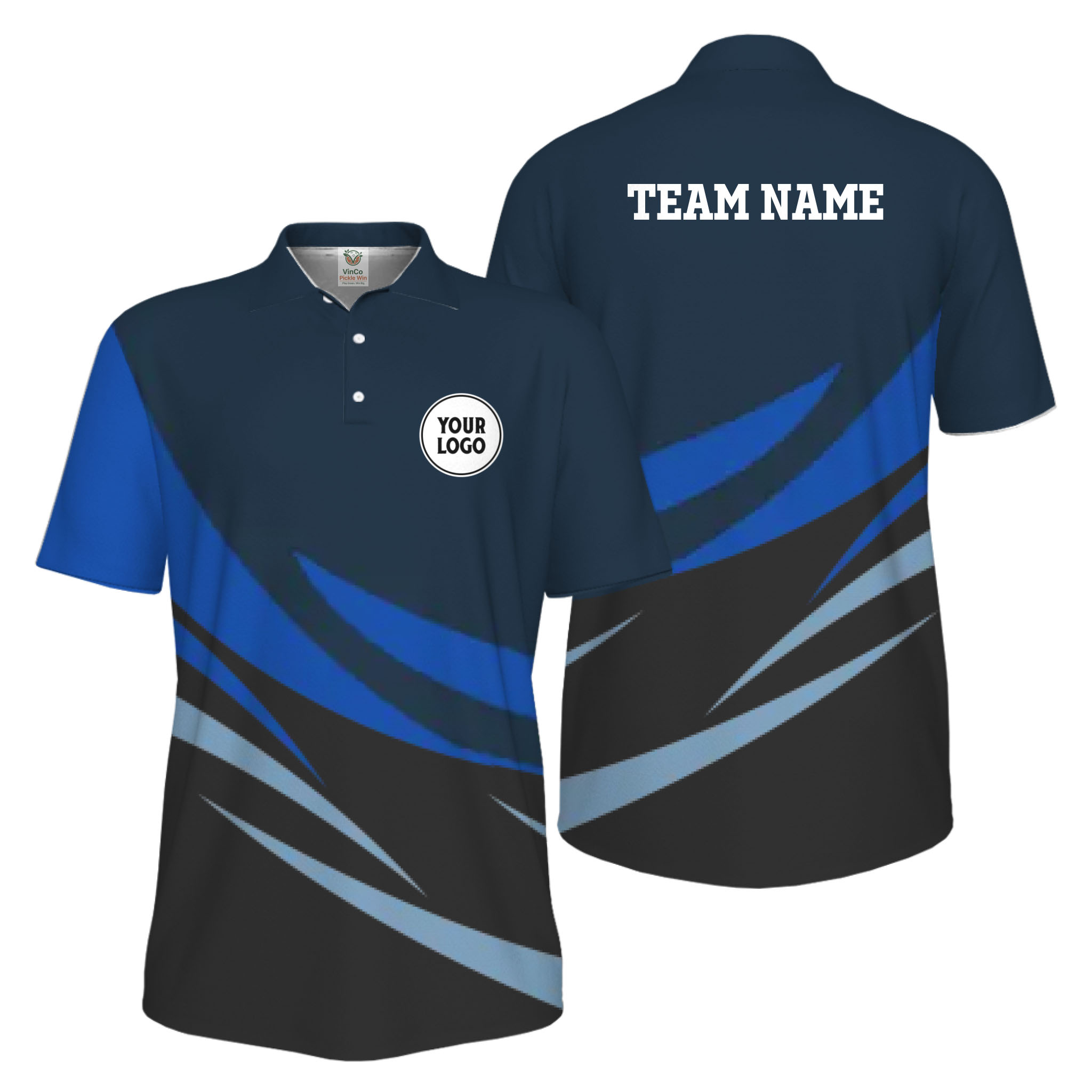 Picklewin Professional Custom Pickleball Team Performance UV Protection Men Polo Shirt 