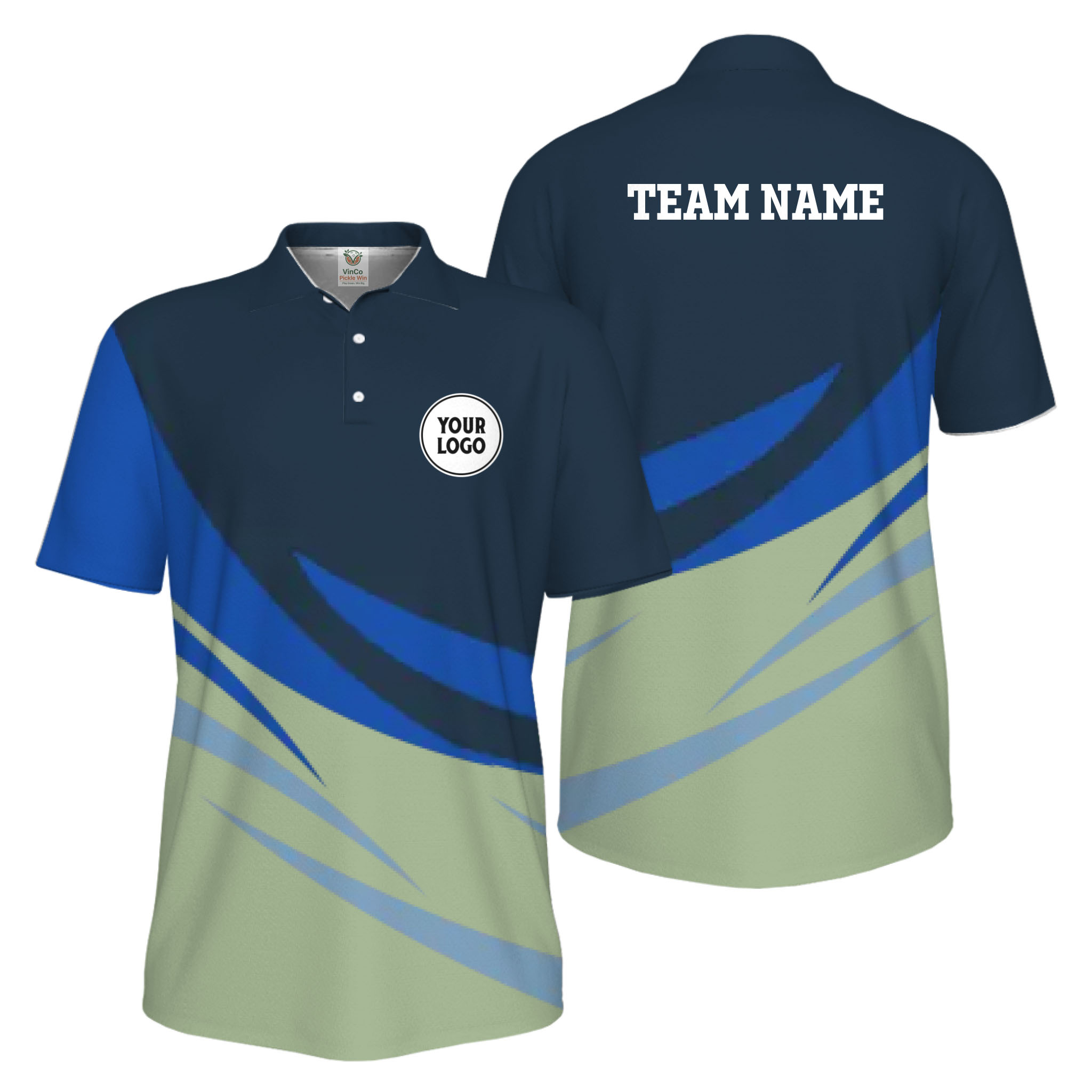 Picklewin Professional Custom Pickleball Team Performance UV Protection Men Polo Shirt 