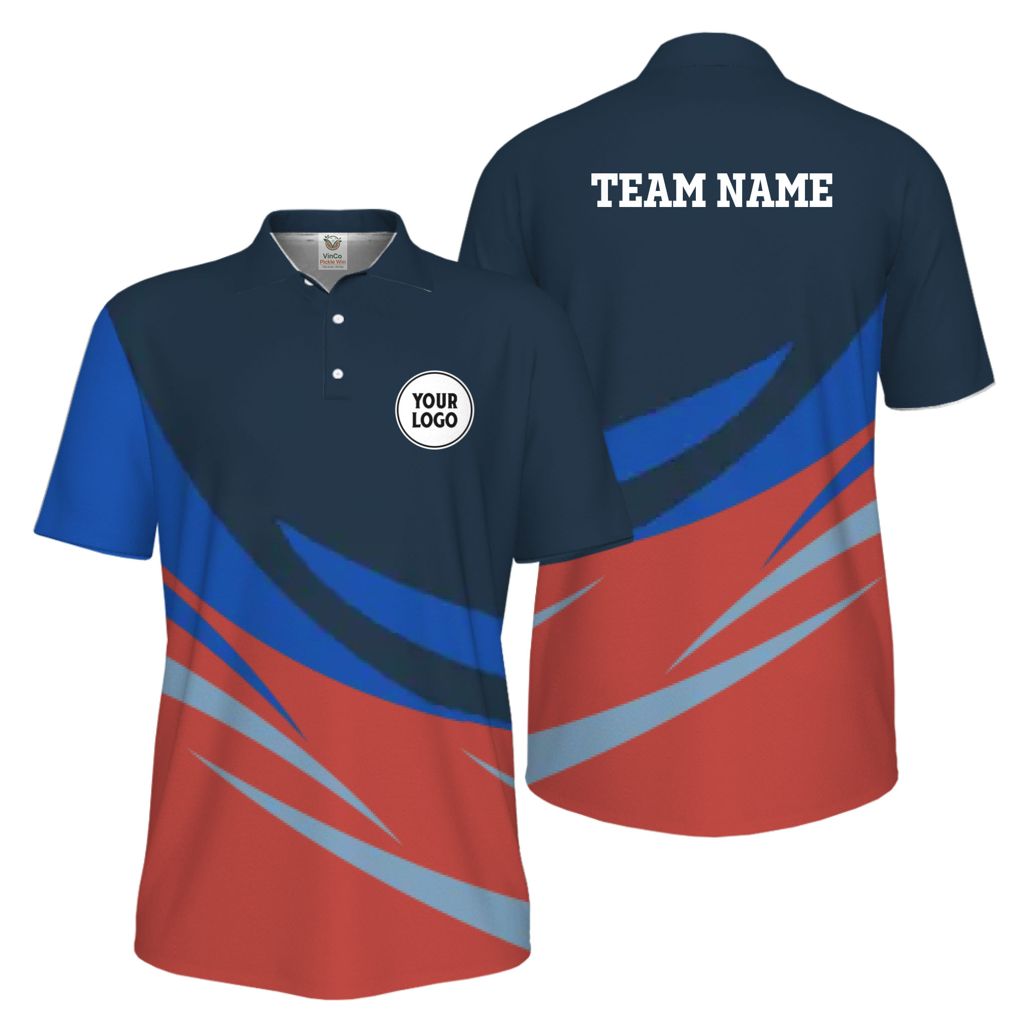 Picklewin Professional Custom Pickleball Team Performance UV Protection Men Polo Shirt 