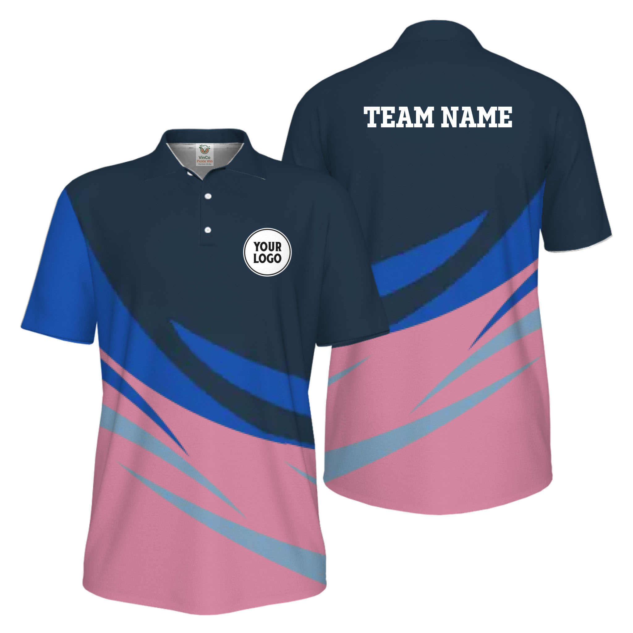 Picklewin Professional Custom Pickleball Team Performance UV Protection Men Polo Shirt 