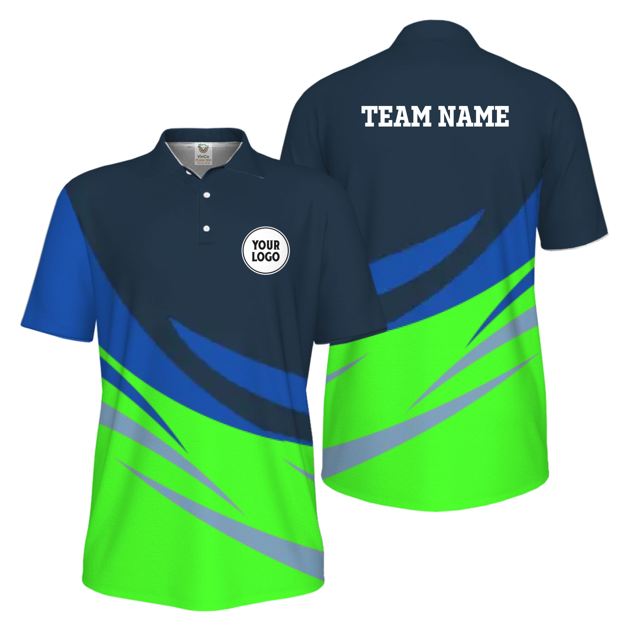 Picklewin Professional Custom Pickleball Team Performance UV Protection Men Polo Shirt 