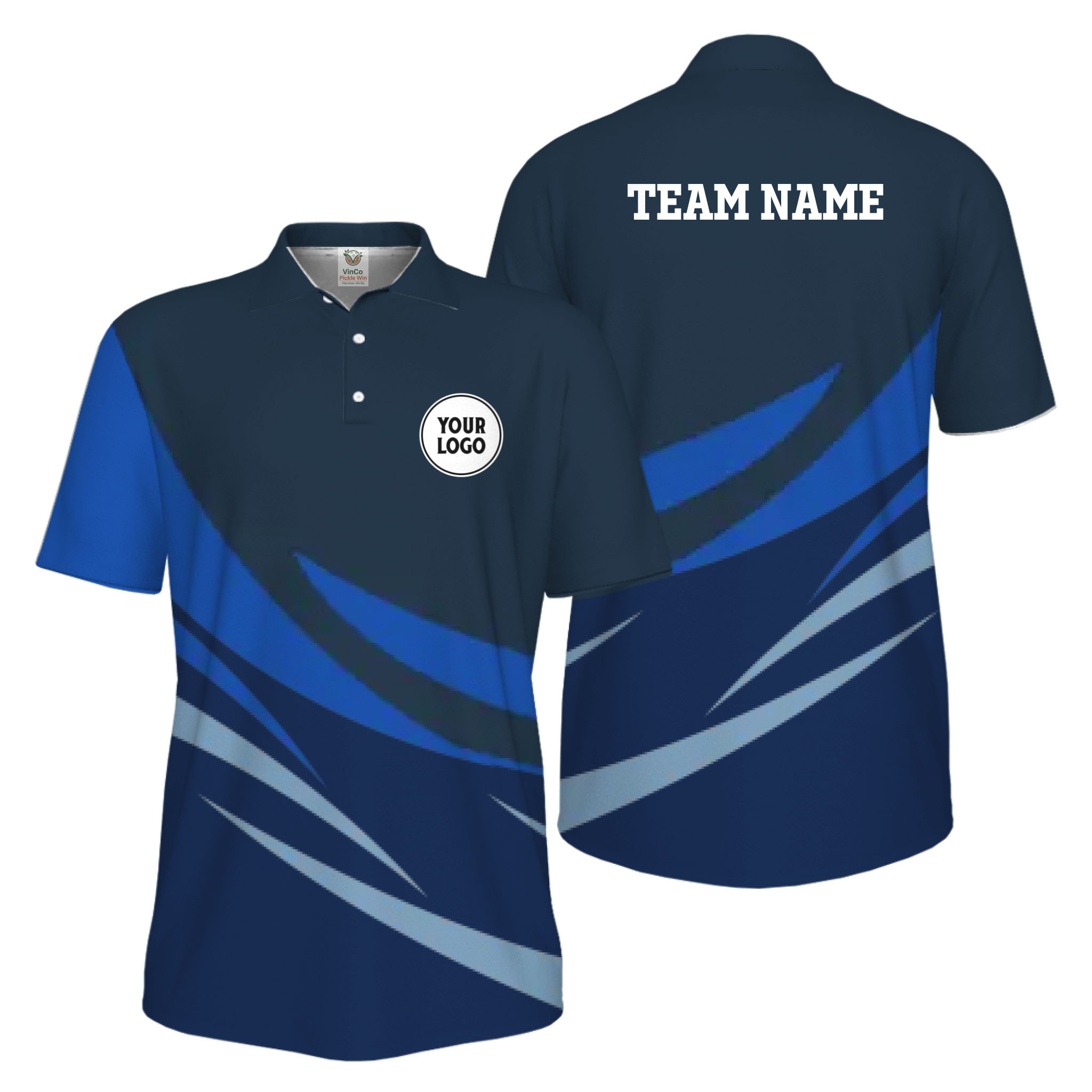 Picklewin Professional Custom Pickleball Team Performance UV Protection Men Polo Shirt 