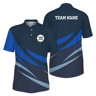 Picklewin Professional Custom Pickleball Team Performance UV Protection Men Polo Shirt  – alternate