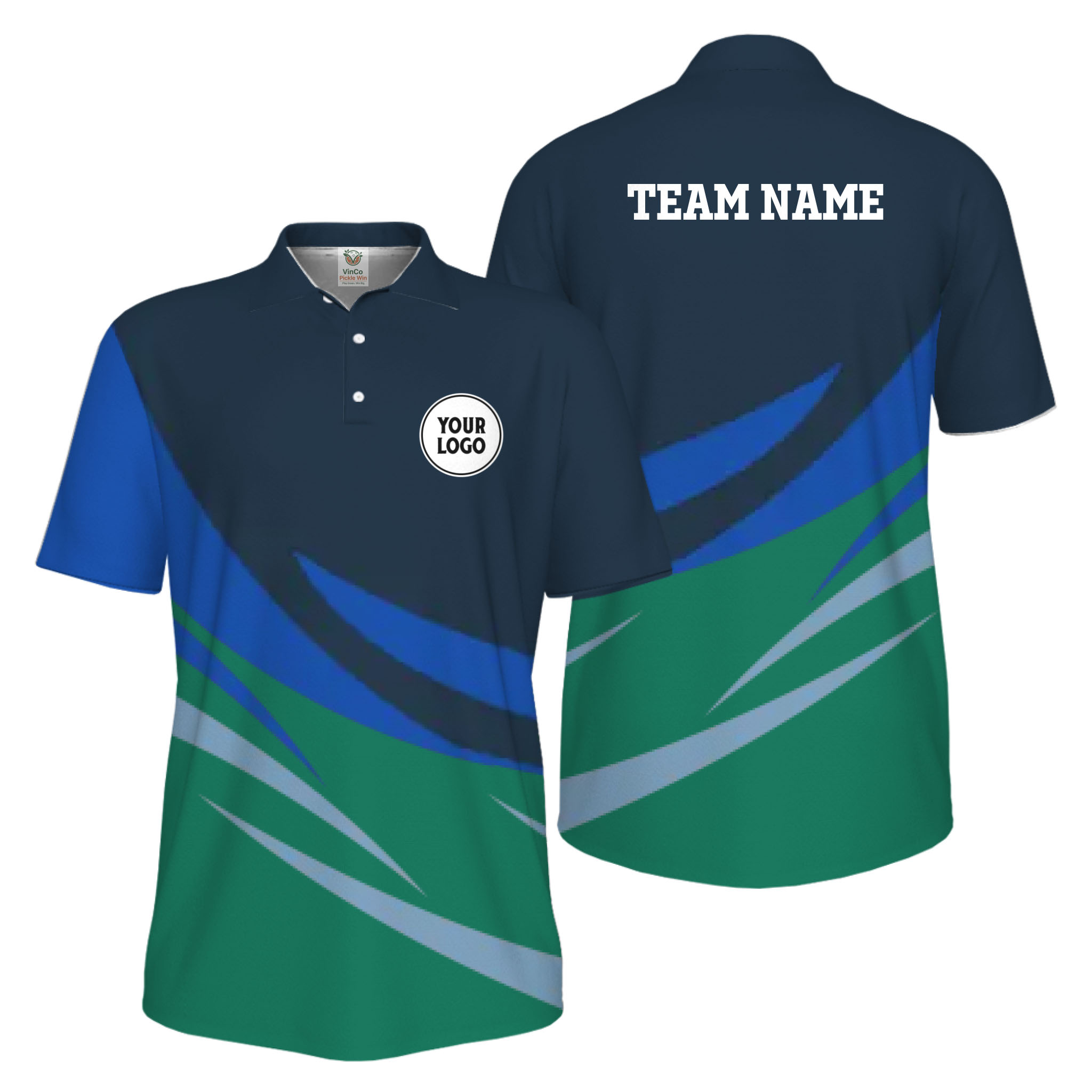 Picklewin Professional Custom Pickleball Team Performance UV Protection Men Polo Shirt 