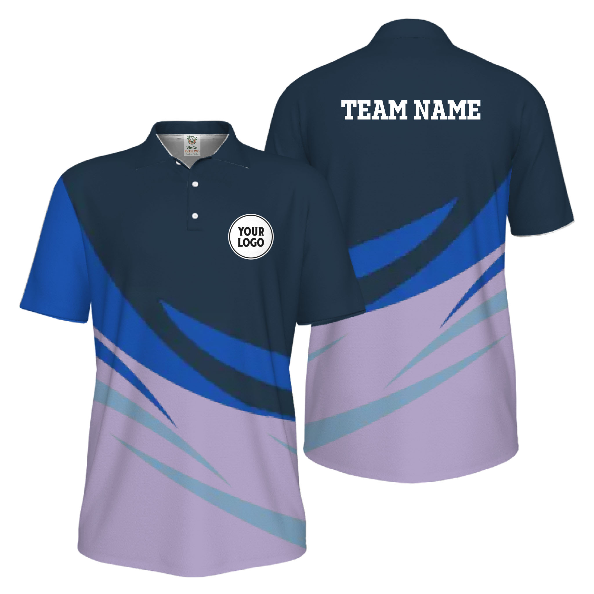 Picklewin Professional Custom Pickleball Team Performance UV Protection Men Polo Shirt 